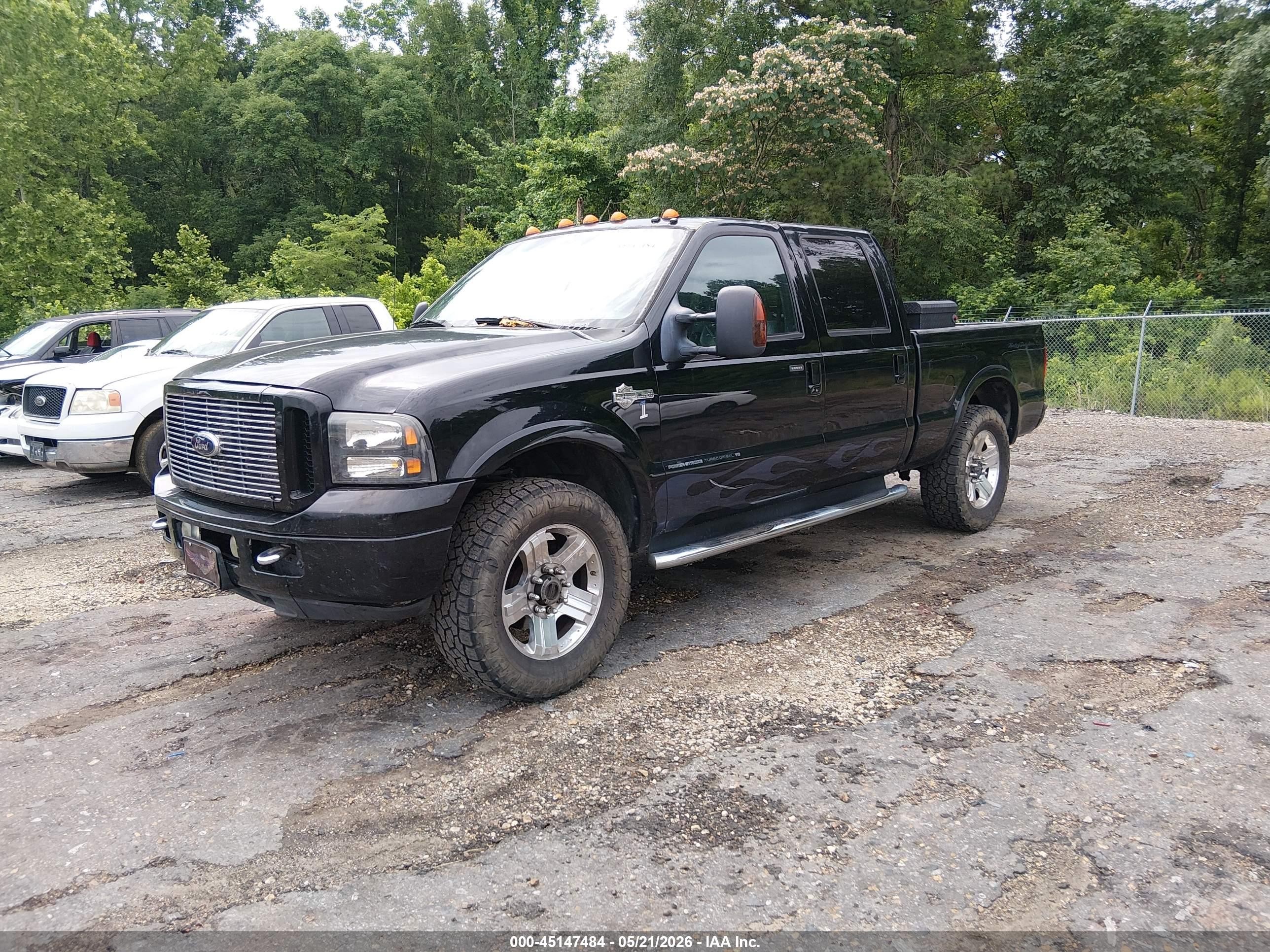 2007 Ford F-250 Lariat/xl/xlt Black vin: 1FTSW21P97EA97310