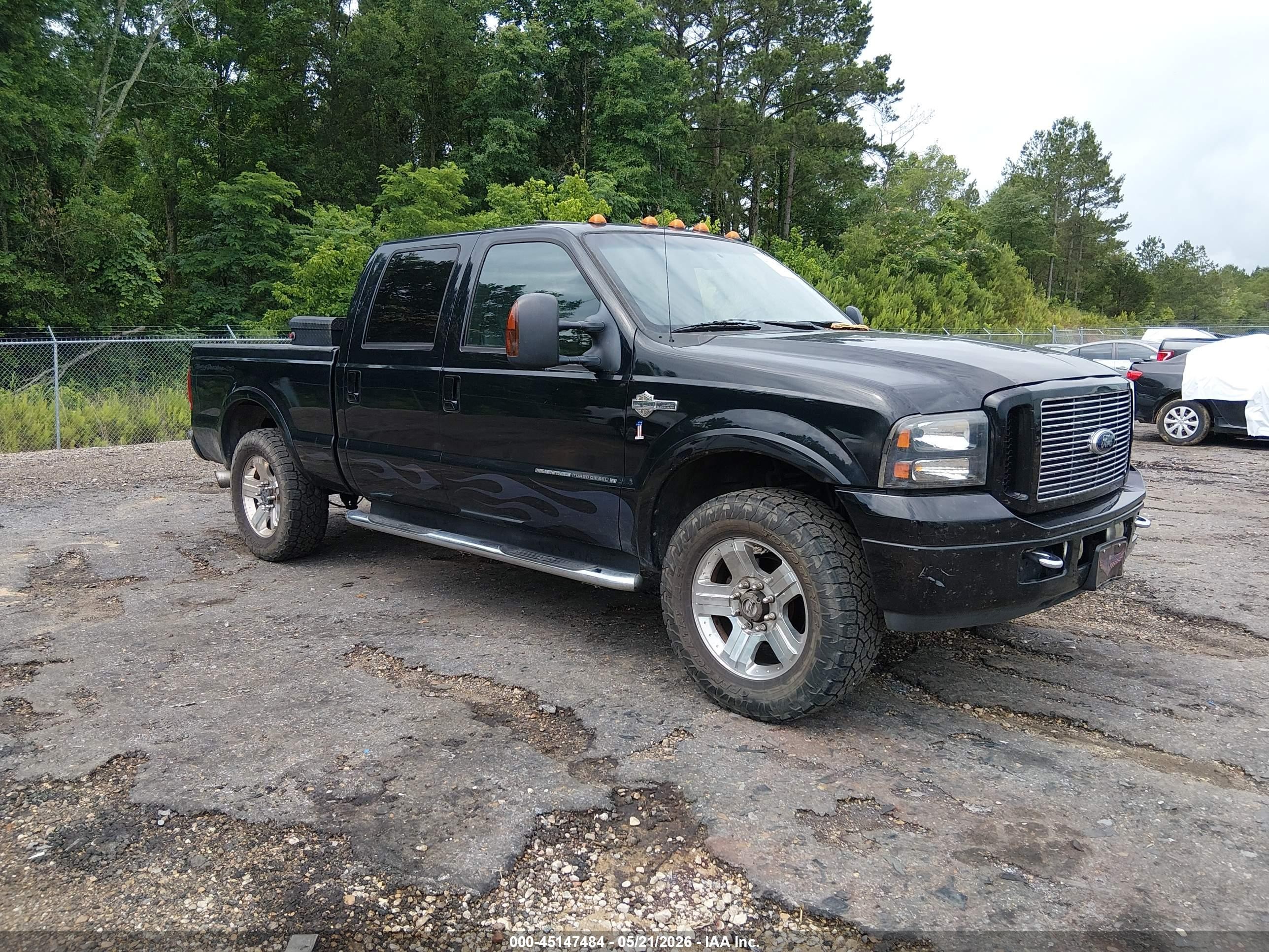 2007 Ford F-250 Lariat/xl/xlt Black vin: 1FTSW21P97EA97310