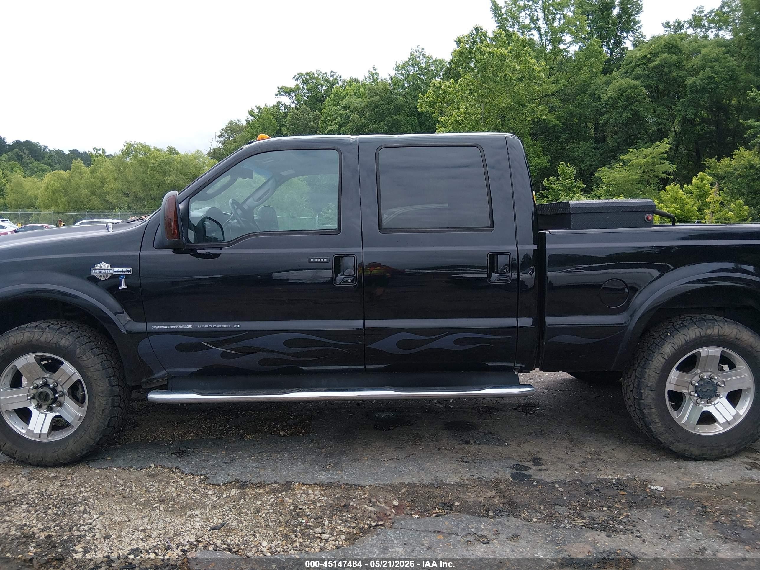 2007 Ford F-250 Lariat/xl/xlt Black vin: 1FTSW21P97EA97310