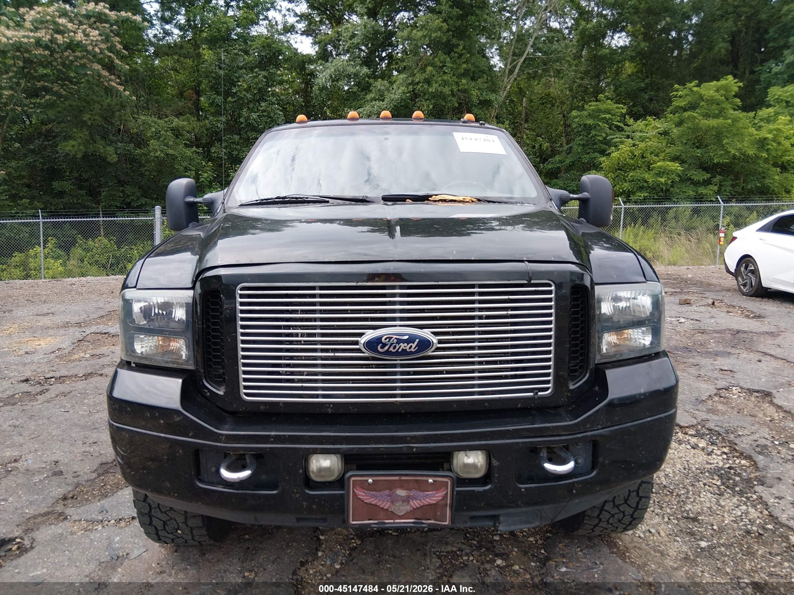 2007 Ford F-250 Lariat/xl/xlt Black vin: 1FTSW21P97EA97310