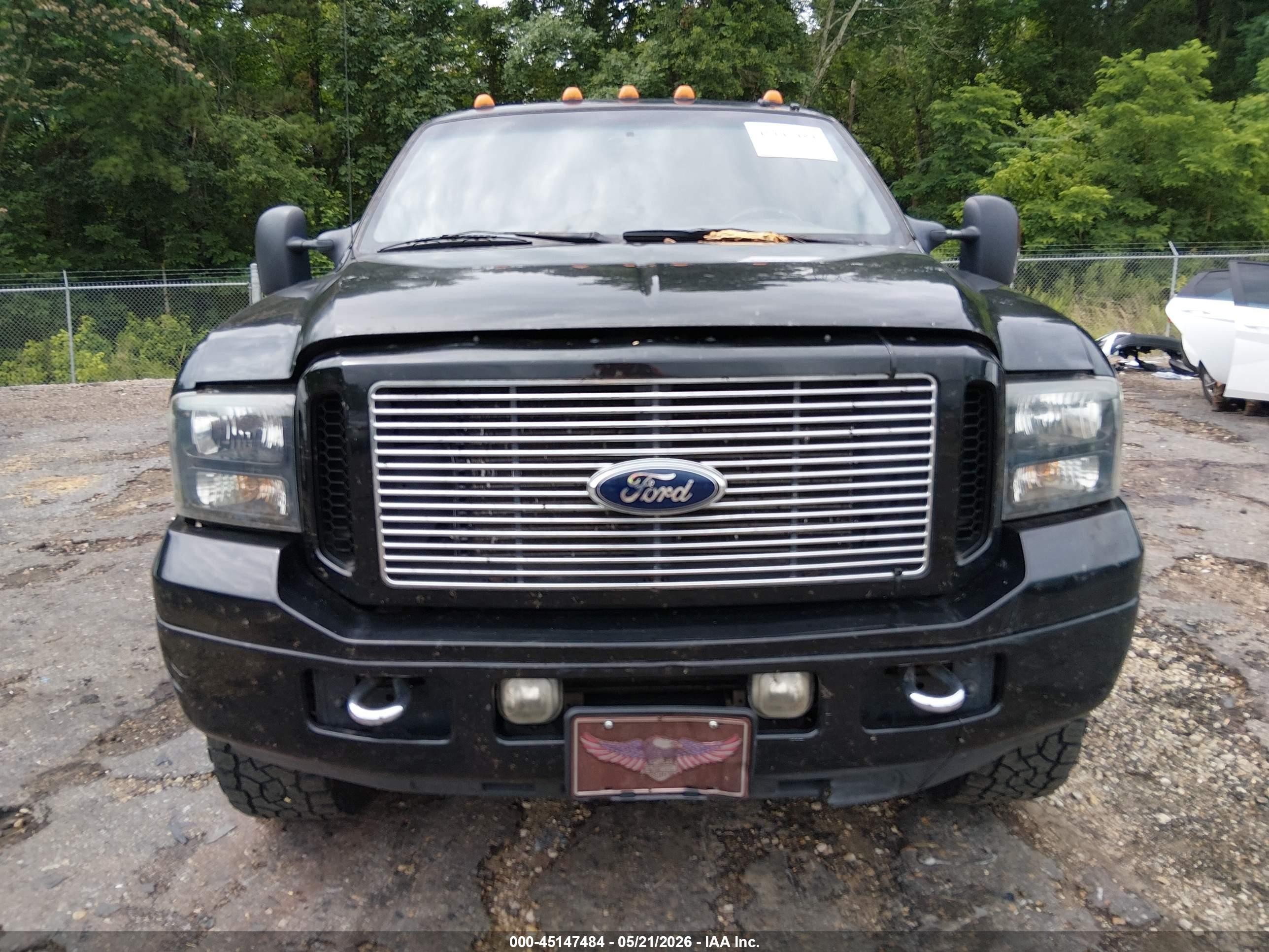 2007 Ford F-250 Lariat/xl/xlt Black vin: 1FTSW21P97EA97310