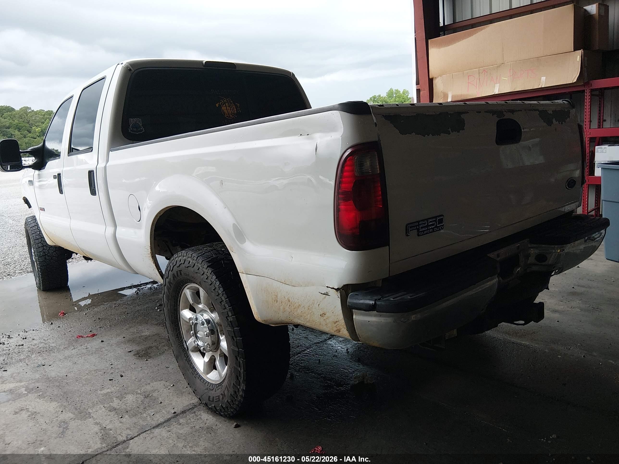 2007 Ford F-250 Lariat/xl/xlt White vin: 1FTSW21P97EB24005