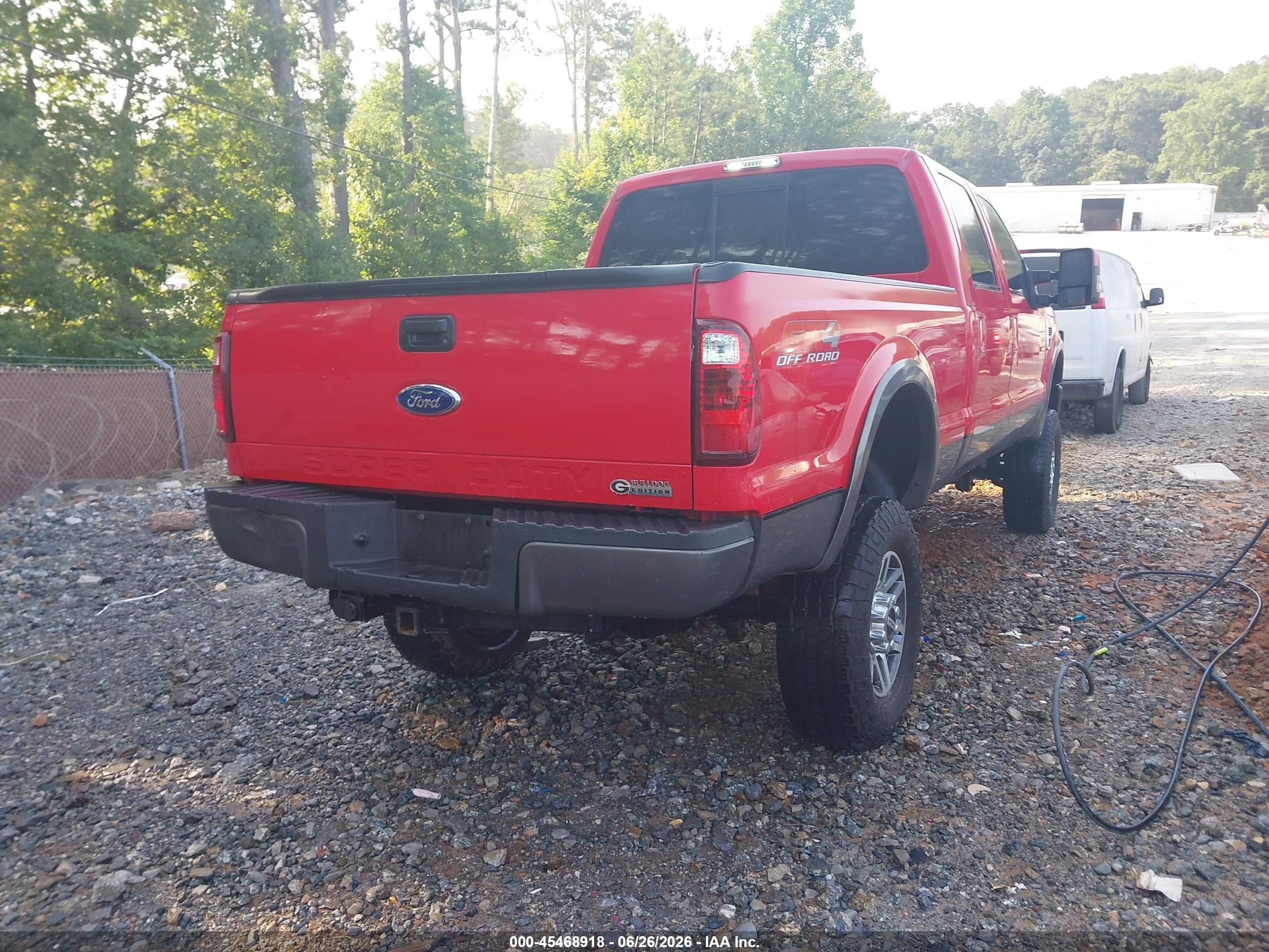 2008 Ford Super Duty F-250 Srw Fx4 Red vin: 1FTSW21R08EB98559