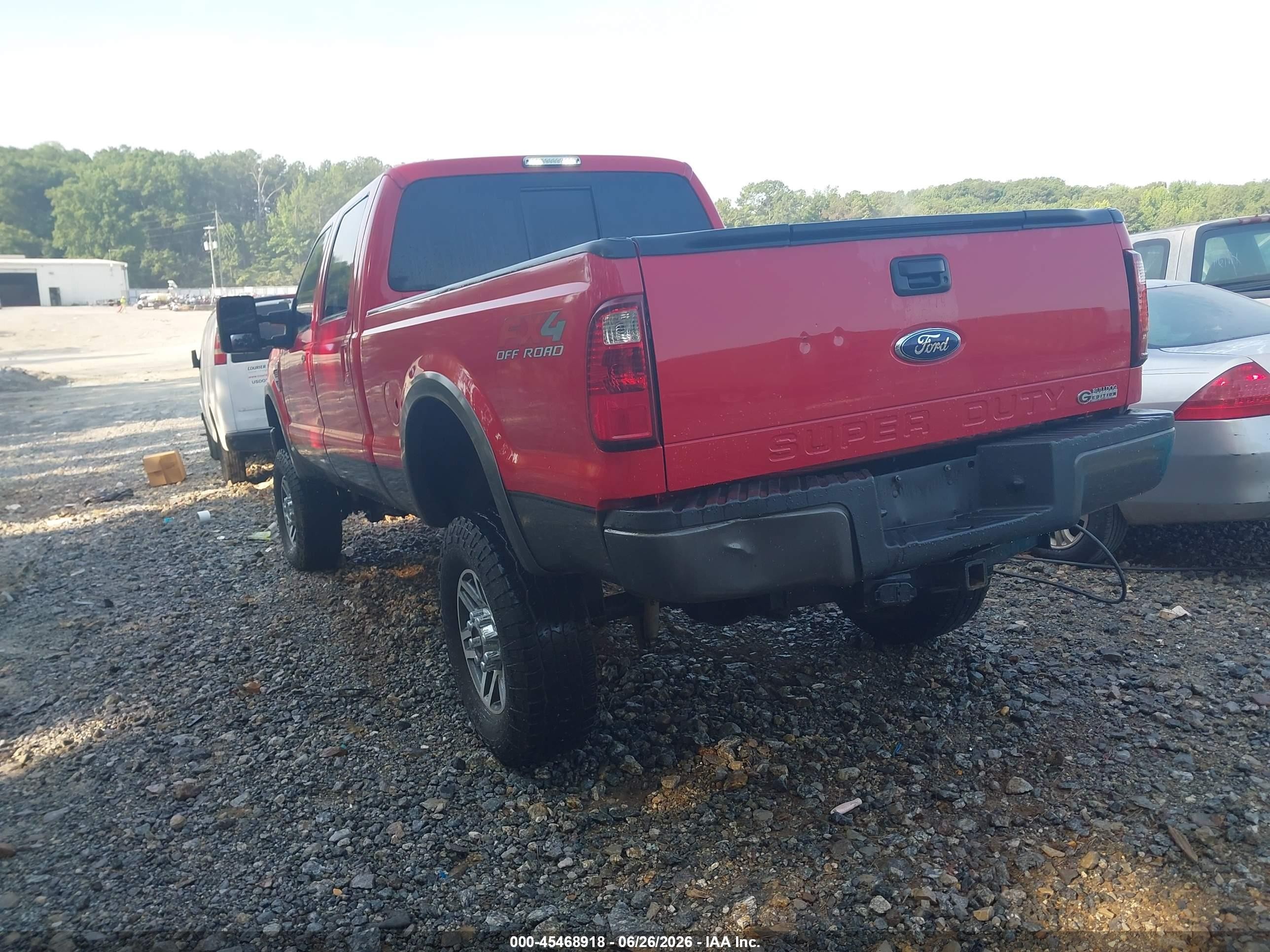 2008 Ford Super Duty F-250 Srw Fx4 Red vin: 1FTSW21R08EB98559