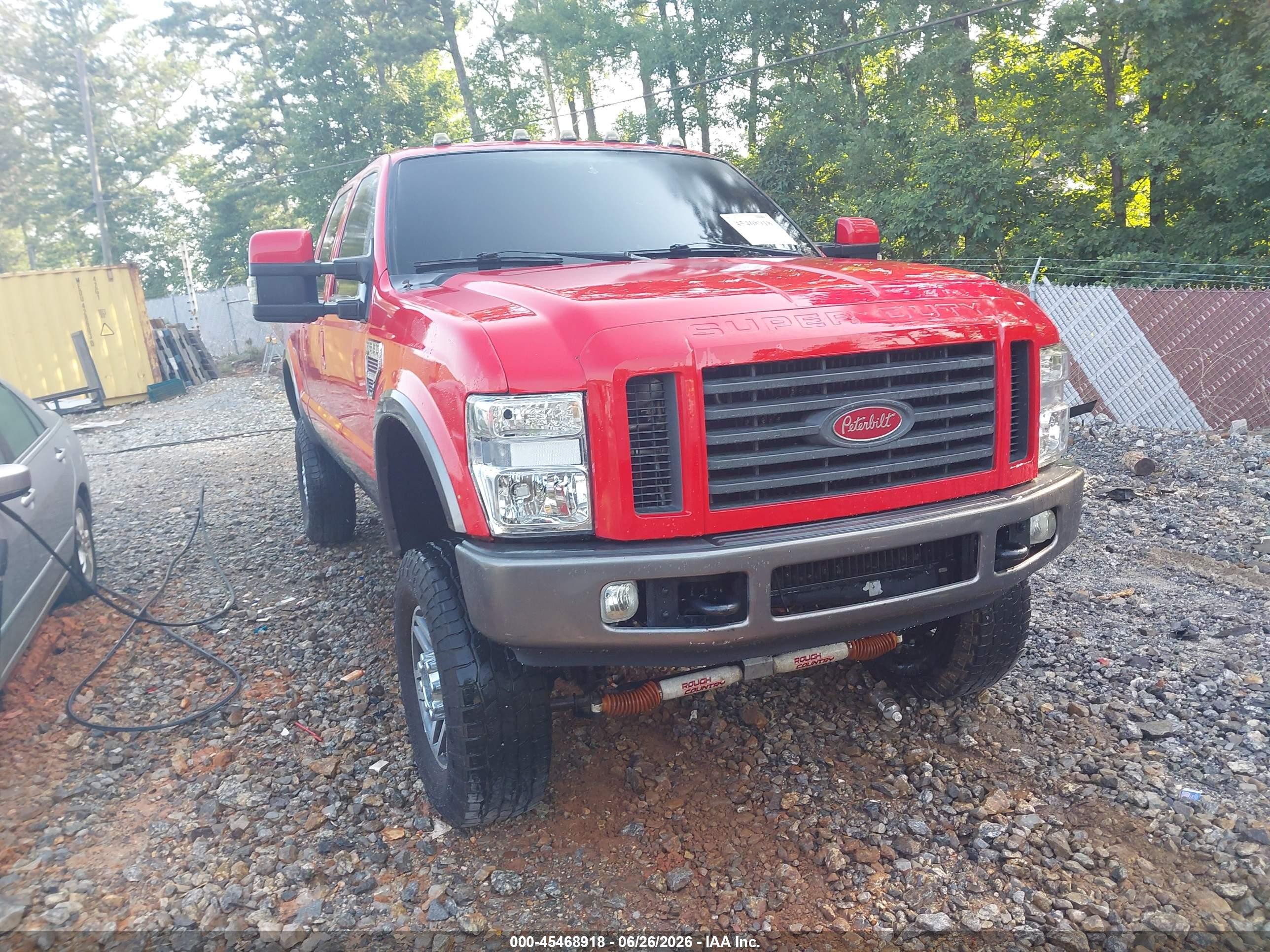 2008 Ford Super Duty F-250 Srw Fx4 Red vin: 1FTSW21R08EB98559