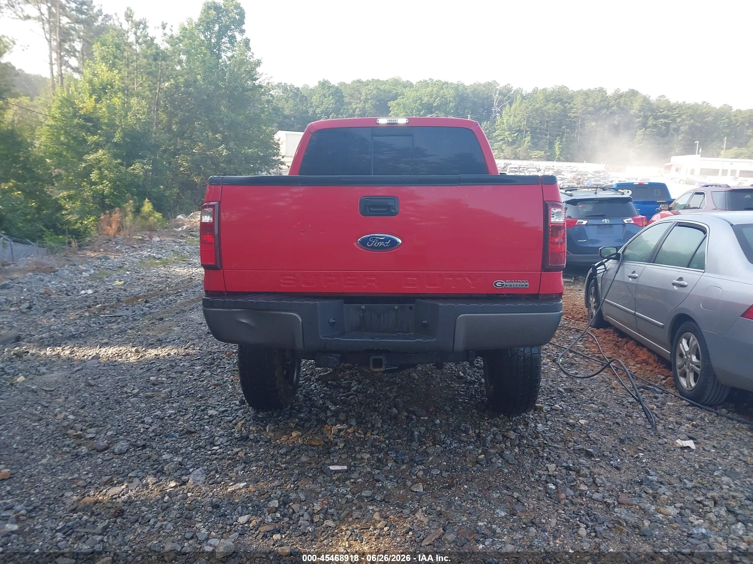2008 Ford Super Duty F-250 Srw Fx4 Red vin: 1FTSW21R08EB98559