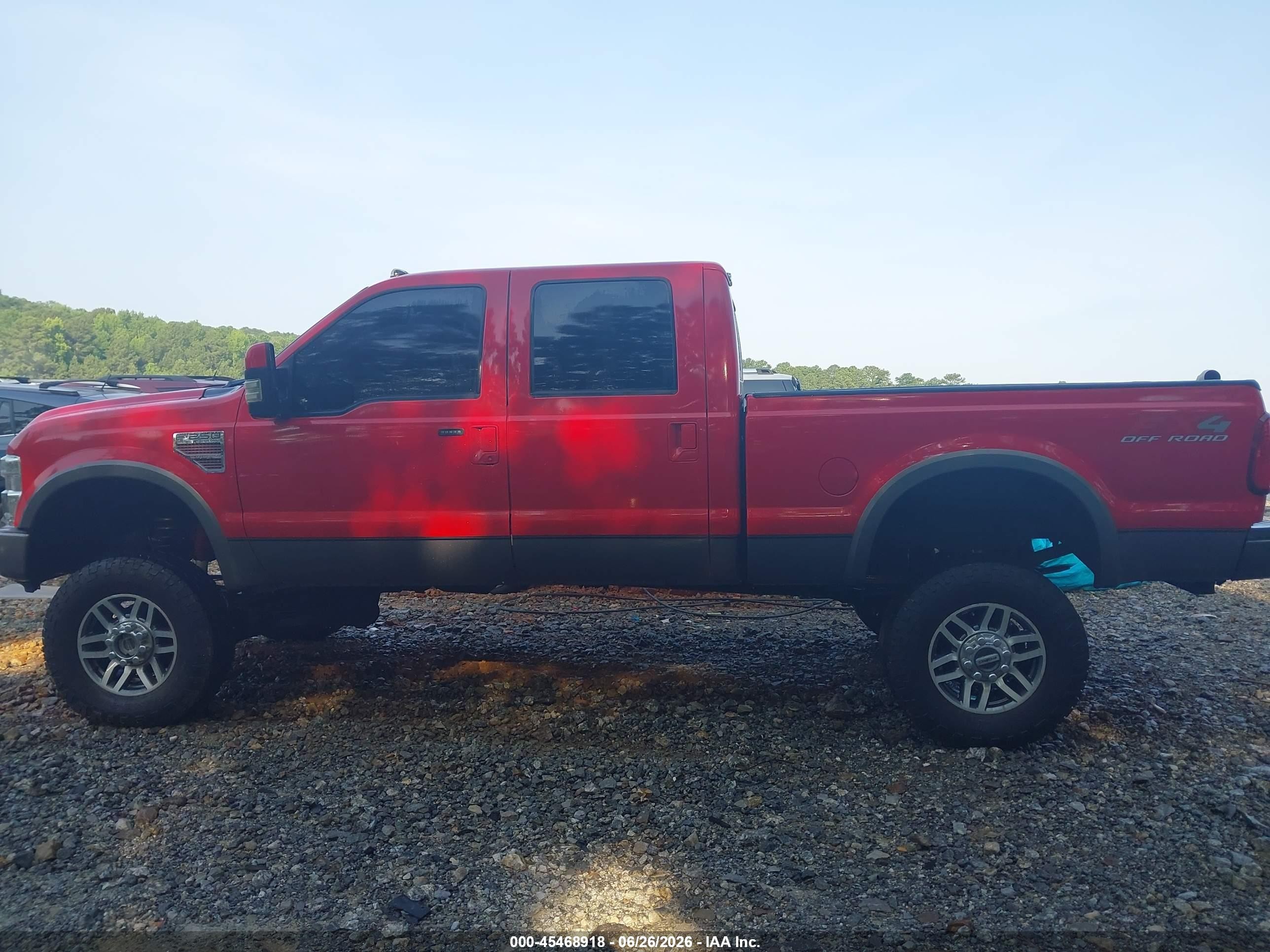 2008 Ford Super Duty F-250 Srw Fx4 Red vin: 1FTSW21R08EB98559
