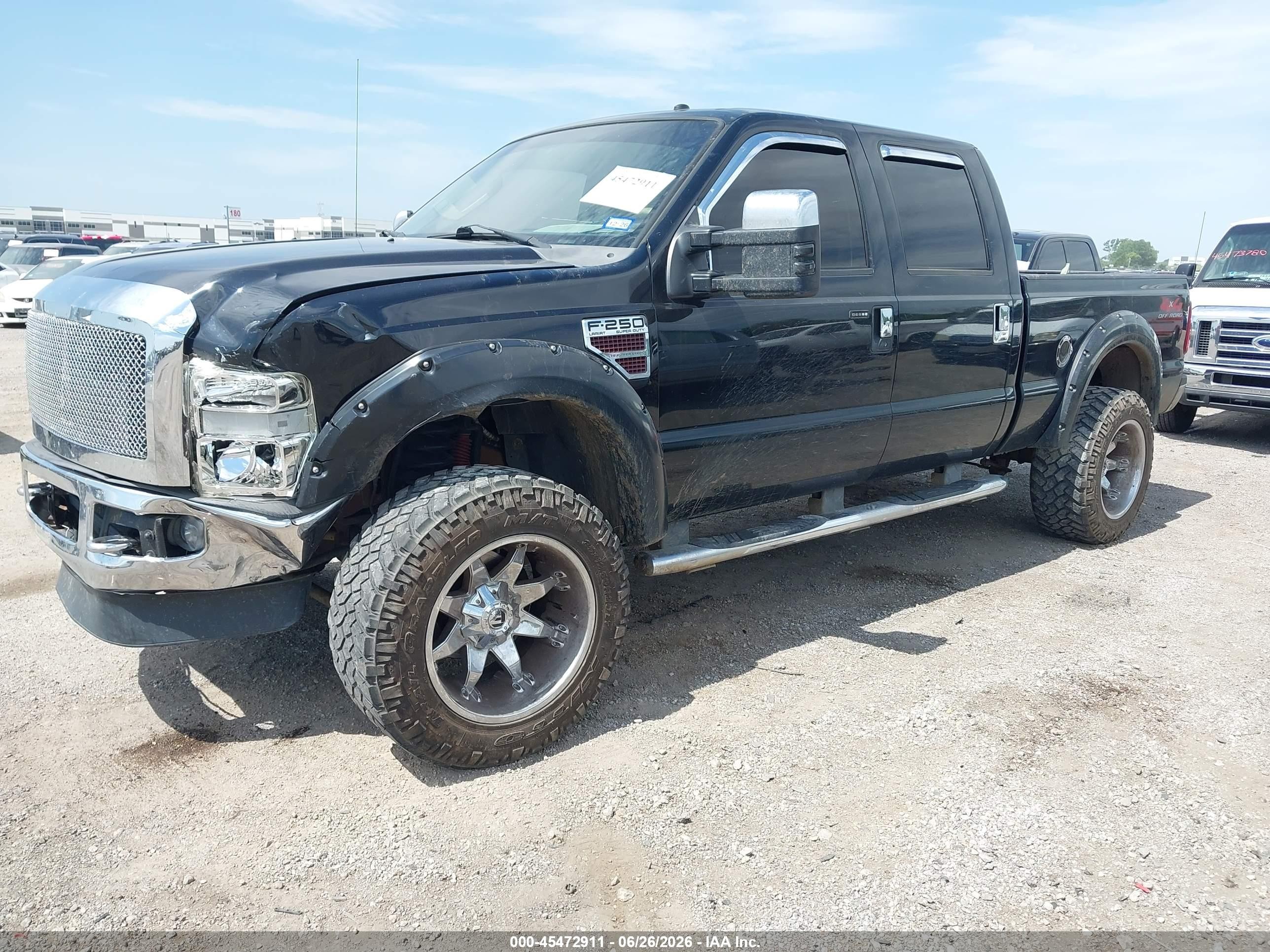 2008 Ford Super Duty F-250 Srw Fx4/harley-davidson/king Ranch/lariat/xl/xlt Black vin: 1FTSW21R08EC26523