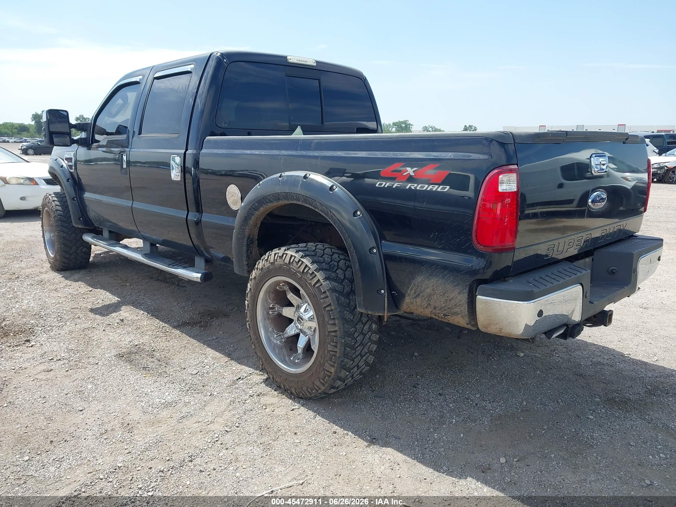 2008 Ford Super Duty F-250 Srw Fx4/harley-davidson/king Ranch/lariat/xl/xlt Black vin: 1FTSW21R08EC26523