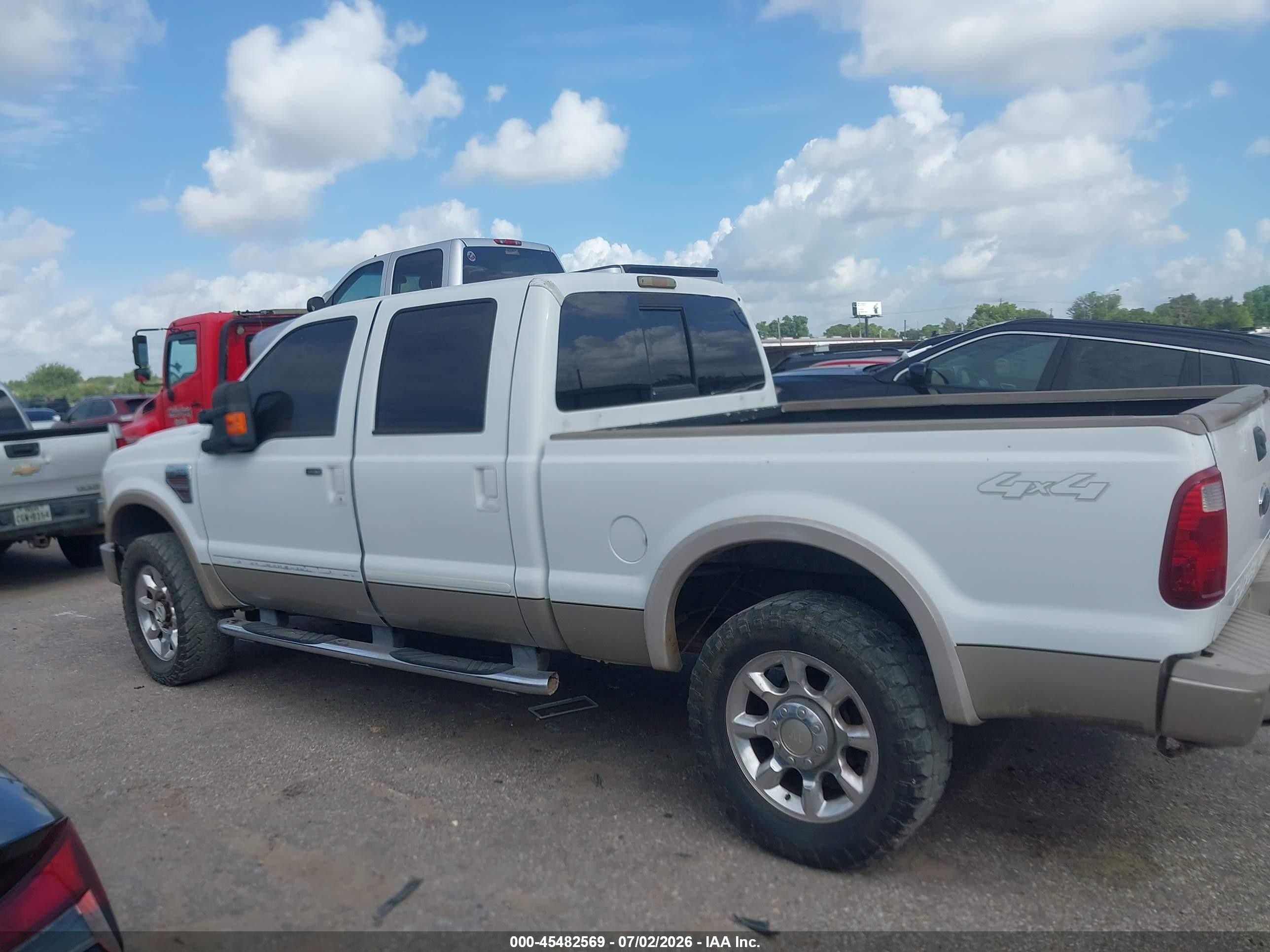 2008 Ford F250 Super Duty White vin: 1FTSW21R18ED47626