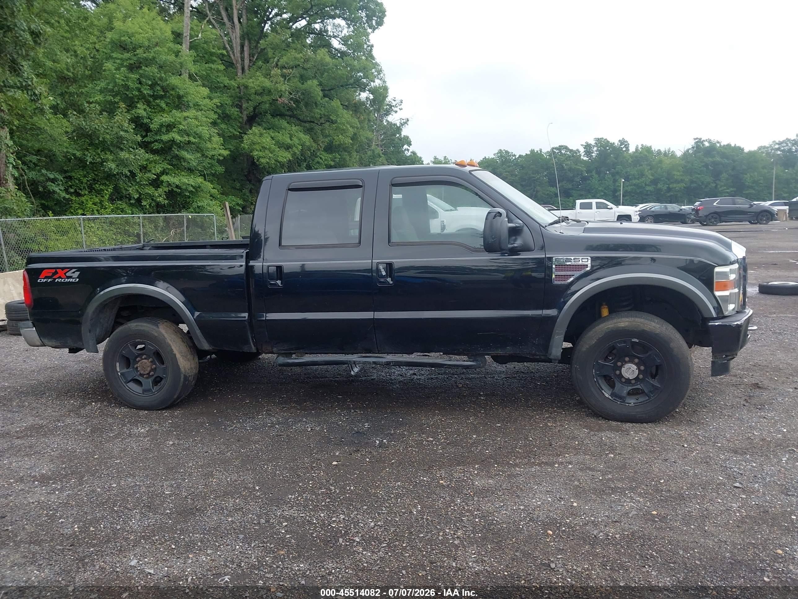 2008 Ford Super Duty F-250 Srw Fx4/harley-davidson/king Ranch/lariat/xl/xlt Black vin: 1FTSW21R28EC13370
