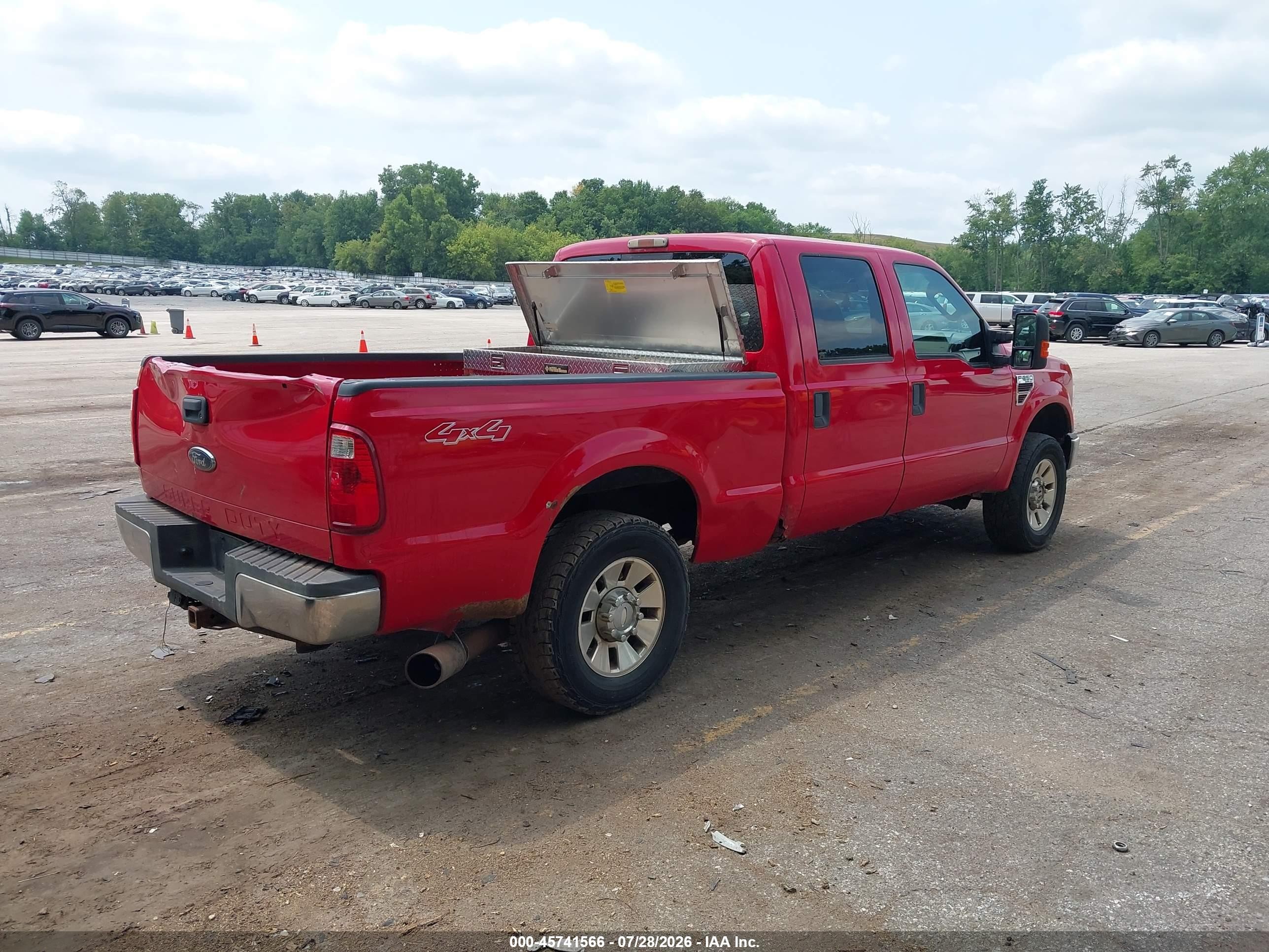 2008 Ford Super Duty F-250 Srw Fx4/harley-davidson/king Ranch/lariat/xl/xlt Red vin: 1FTSW21R28EE19532