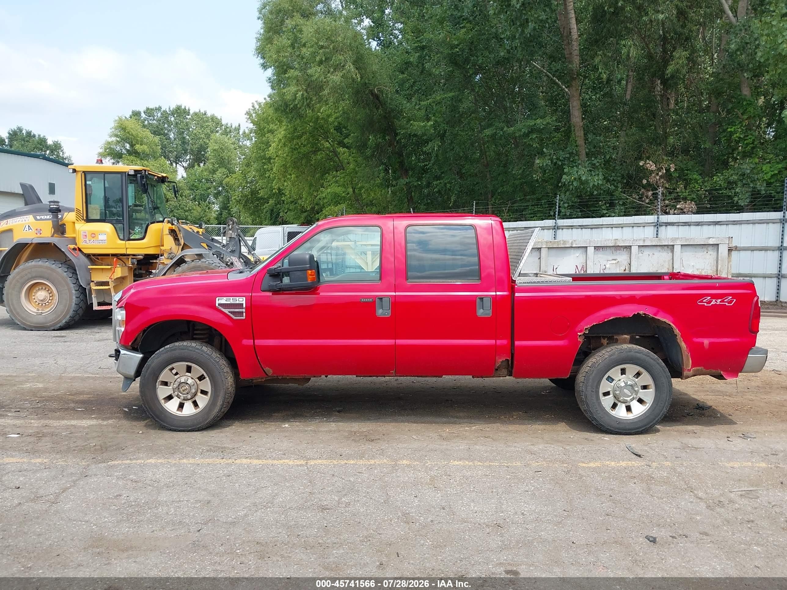 2008 Ford Super Duty F-250 Srw Fx4/harley-davidson/king Ranch/lariat/xl/xlt Red vin: 1FTSW21R28EE19532