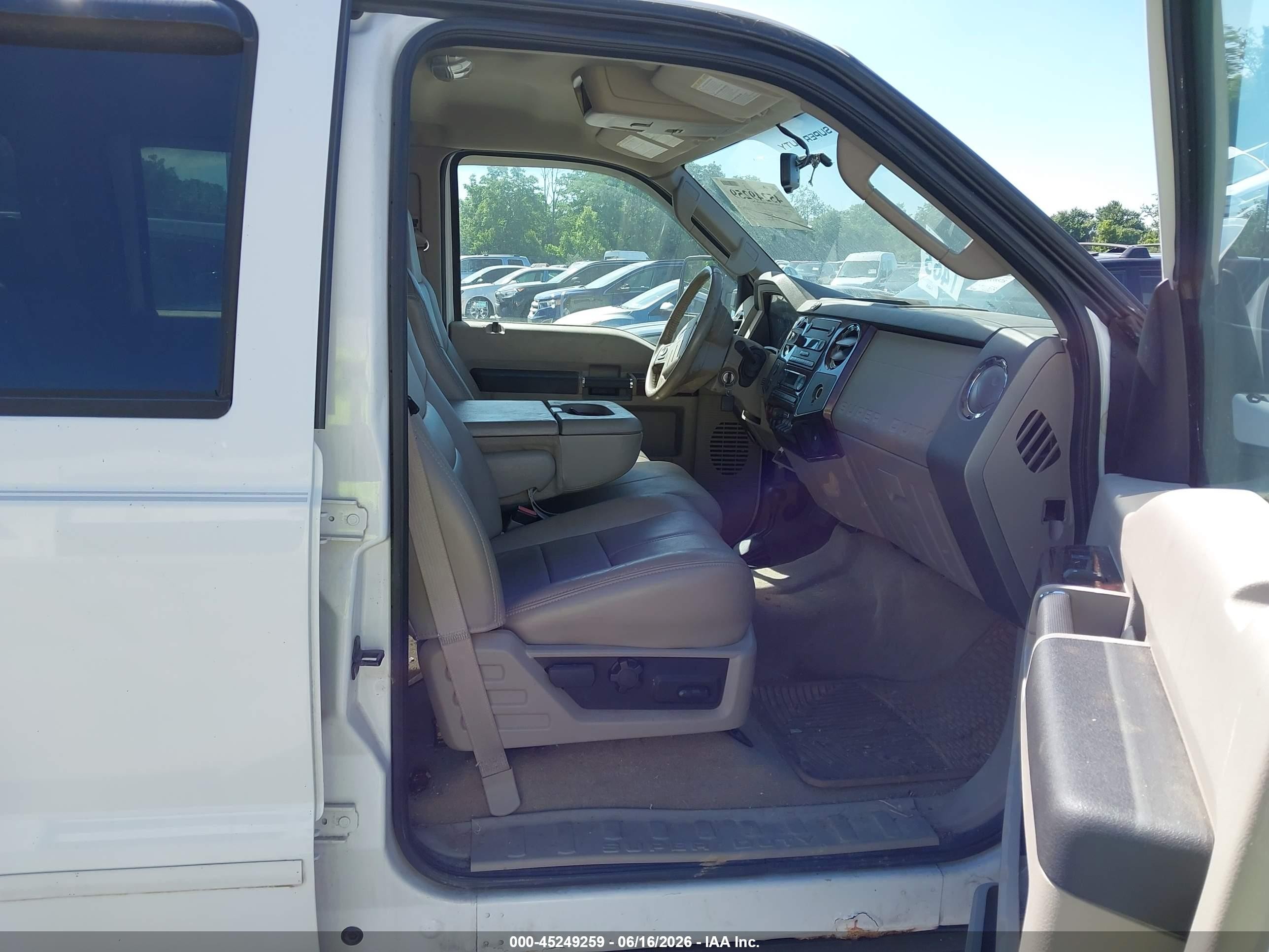 2008 Ford F-250 Lariat White vin: 1FTSW21R28EE60095