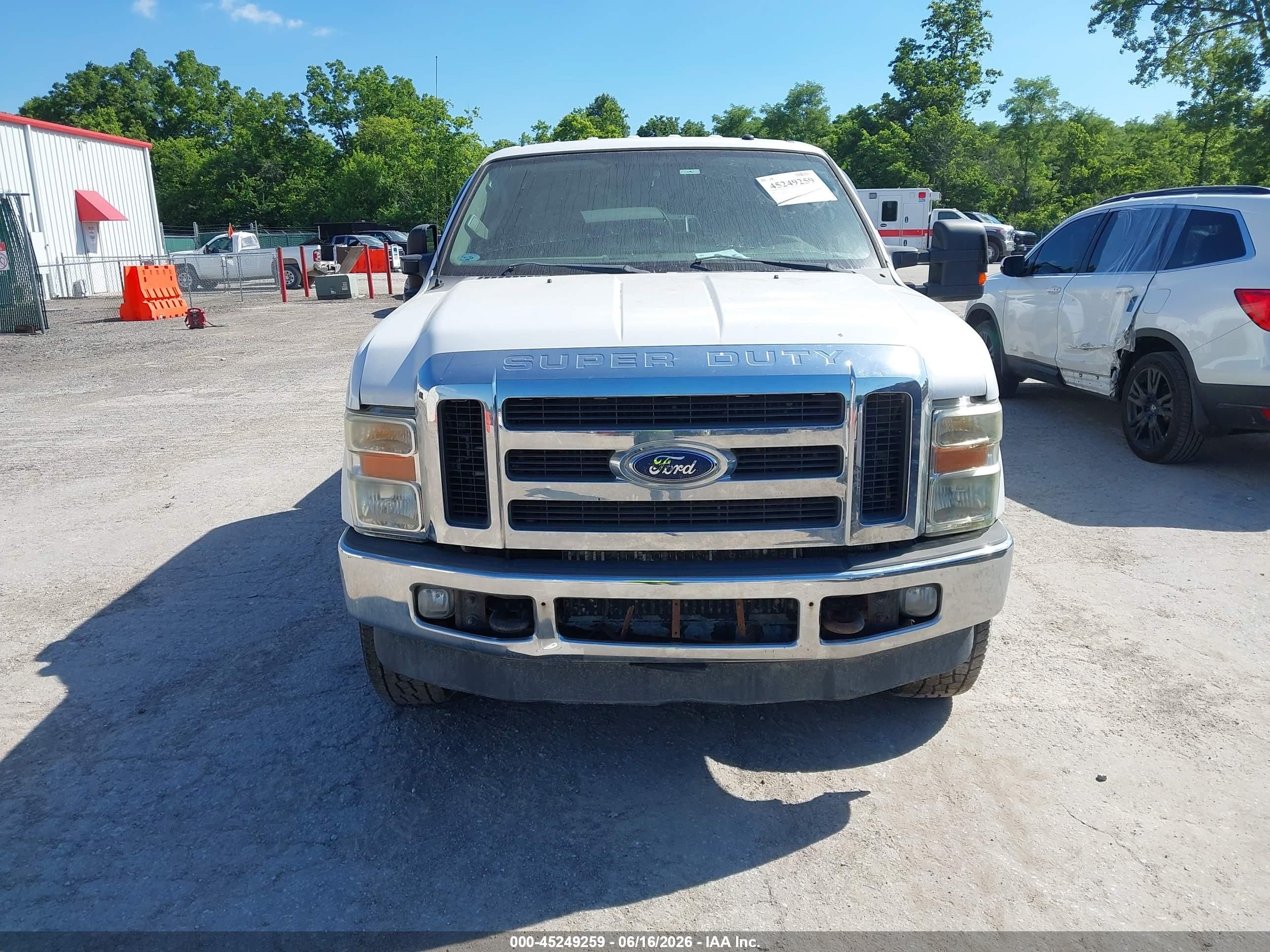 2008 Ford F-250 Lariat White vin: 1FTSW21R28EE60095