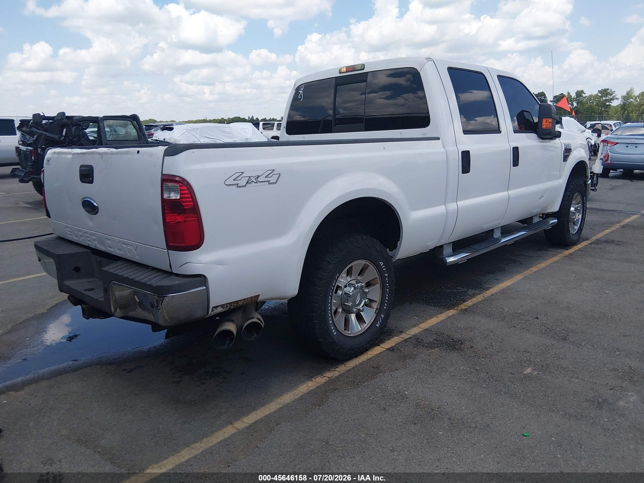 2008 Ford Super Duty F-250 Srw Fx4/harley-davidson/king Ranch/lariat/xl/xlt White vin: 1FTSW21R38EA35808