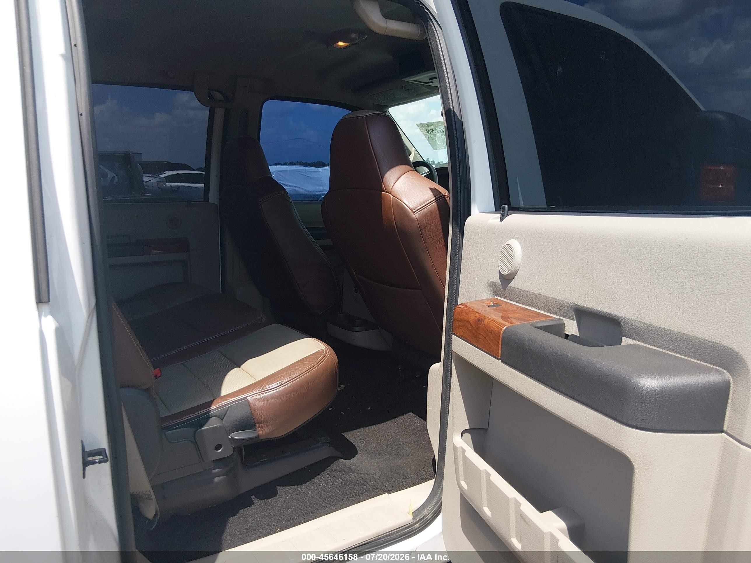 2008 Ford Super Duty F-250 Srw Fx4/harley-davidson/king Ranch/lariat/xl/xlt White vin: 1FTSW21R38EA35808