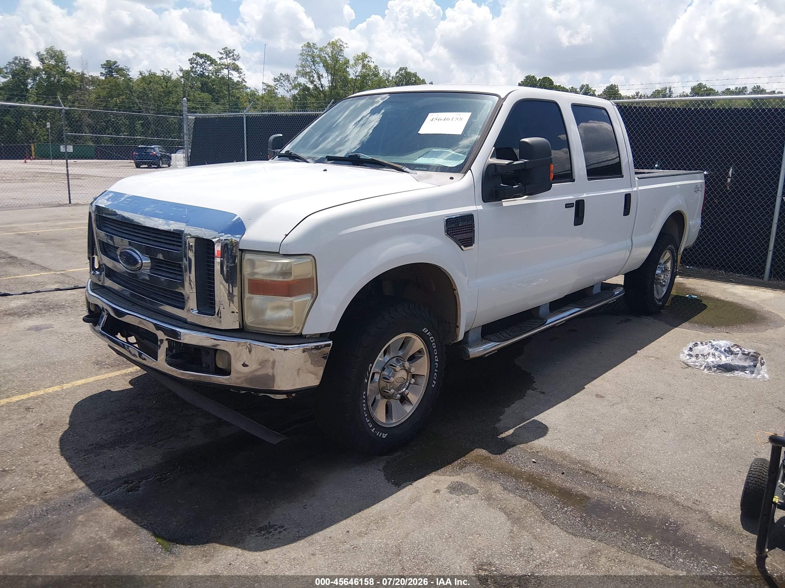 2008 Ford Super Duty F-250 Srw Fx4/harley-davidson/king Ranch/lariat/xl/xlt White vin: 1FTSW21R38EA35808