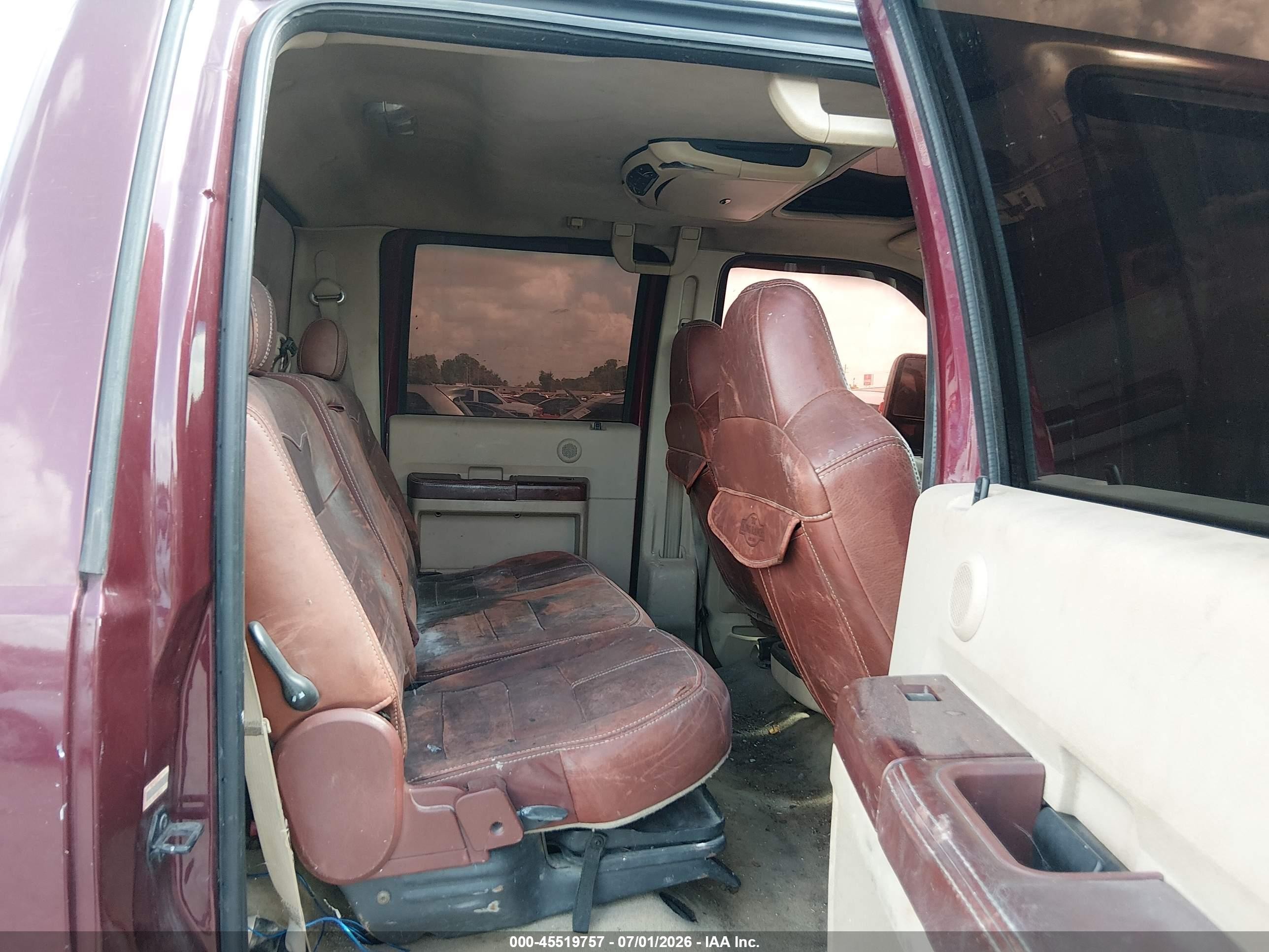 2008 Ford F-250 Lariat Maroon vin: 1FTSW21R38EB12032