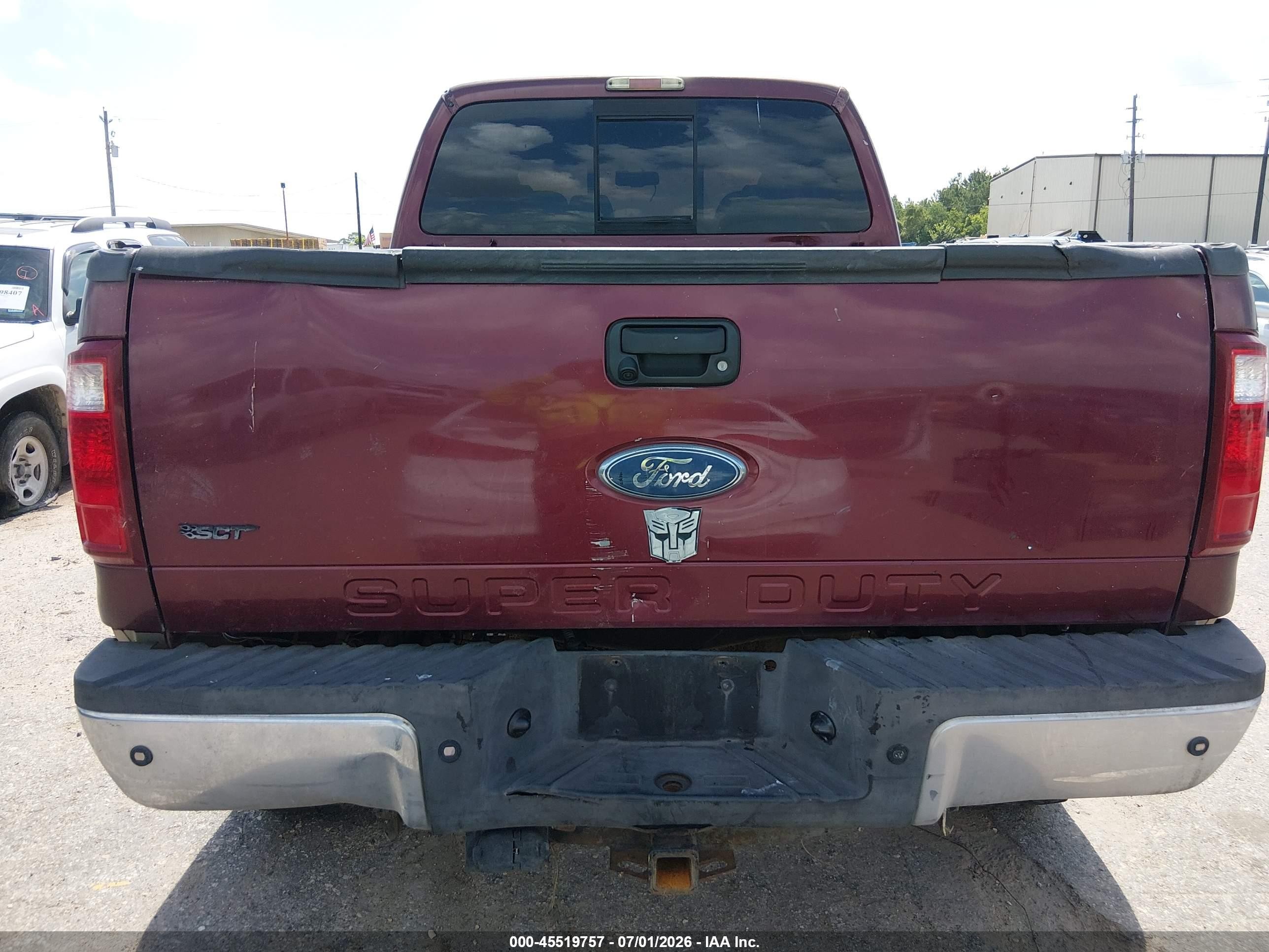 2008 Ford F-250 Lariat Maroon vin: 1FTSW21R38EB12032