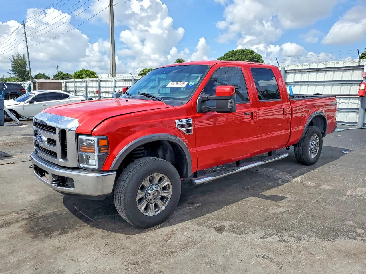 2008 Ford F250 Super Duty Red vin: 1FTSW21R38EC45731