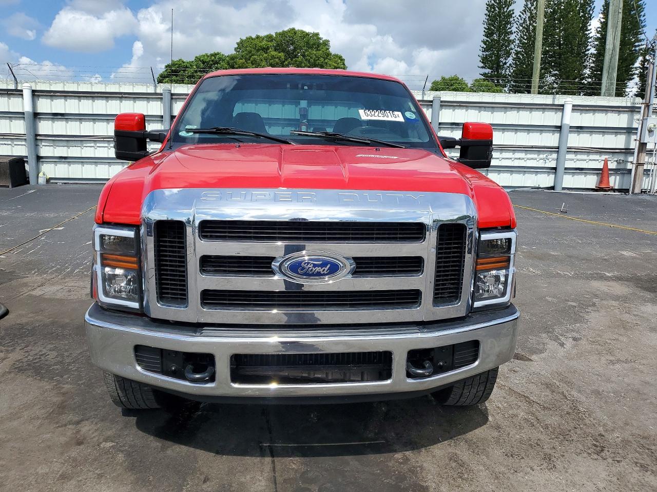 2008 Ford F250 Super Duty Red vin: 1FTSW21R38EC45731