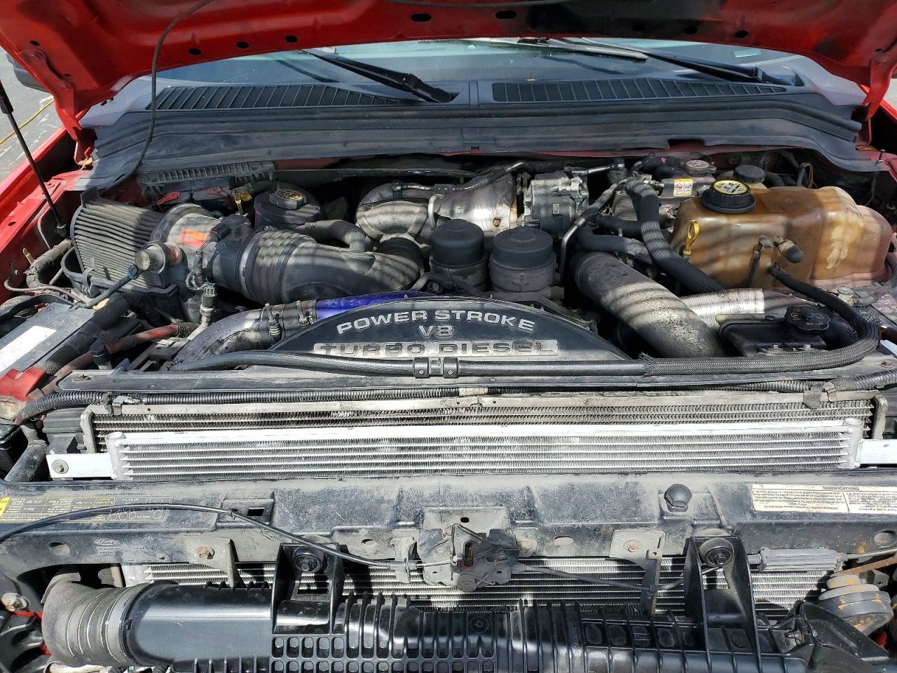 2008 Ford F250 Super Duty Red vin: 1FTSW21R38EC45731