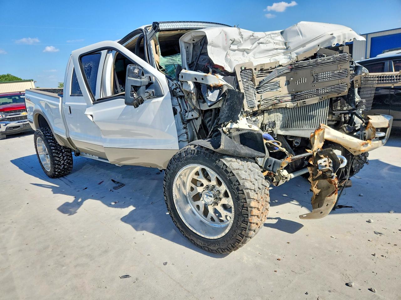 2008 Ford F250 Super Duty White vin: 1FTSW21R38ED16586