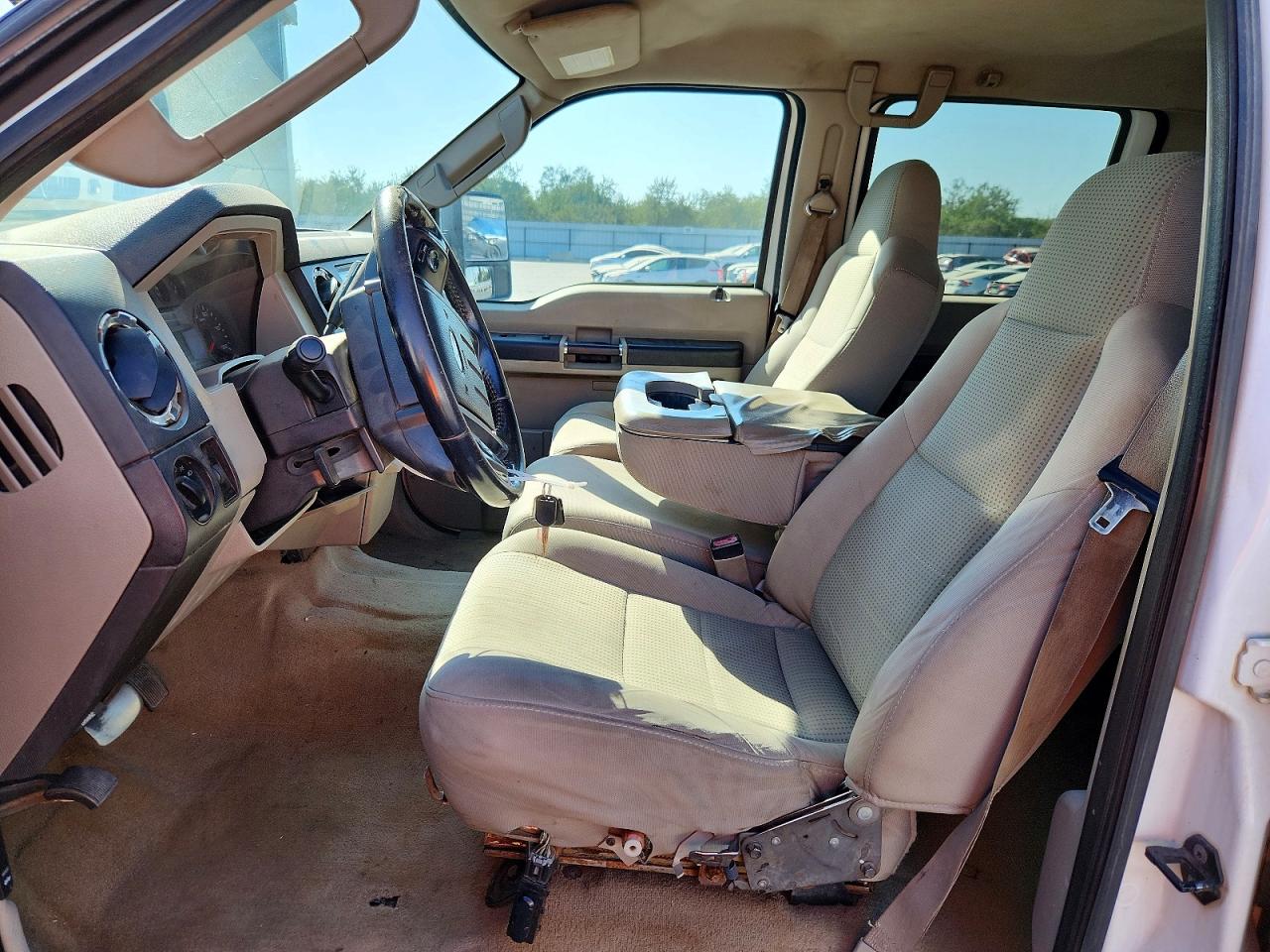 2008 Ford F250 Super Duty Белый vin: 1FTSW21R48EC34558