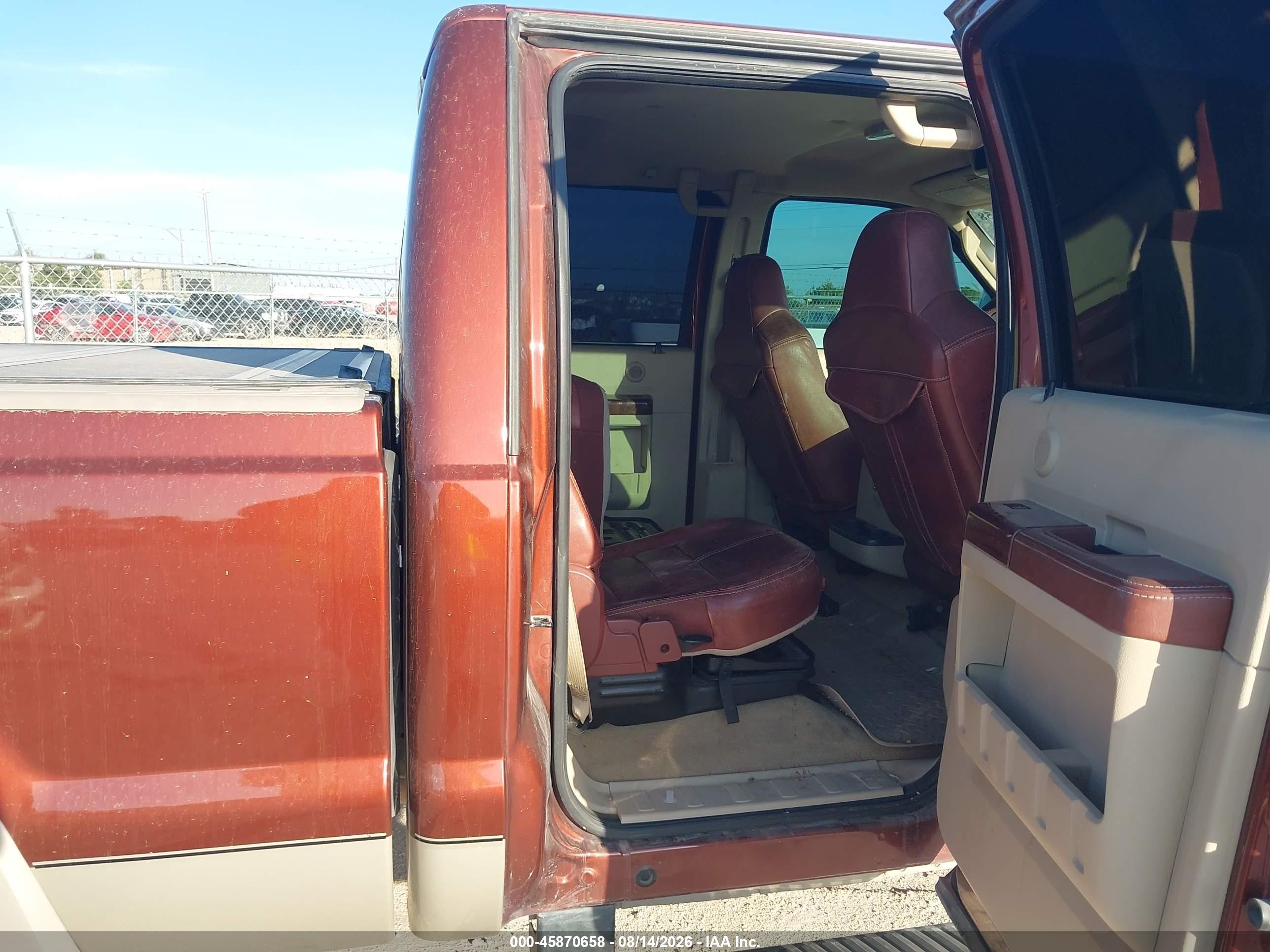 2008 Ford Super Duty F-250 Srw King Ranch Maroon vin: 1FTSW21R58ED09283