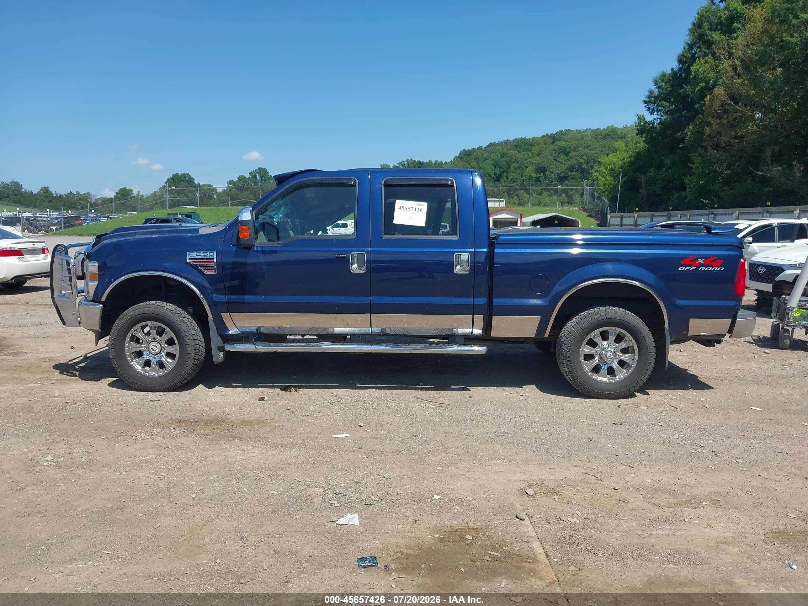 2008 Ford Super Duty F-250 Srw Fx4/harley-davidson/king Ranch/lariat/xl/xlt Blue vin: 1FTSW21R68EC74690