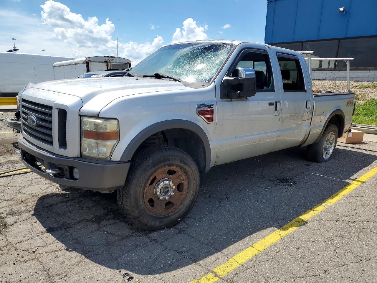 2008 Ford F250 Super Duty Silver vin: 1FTSW21R68EC86936
