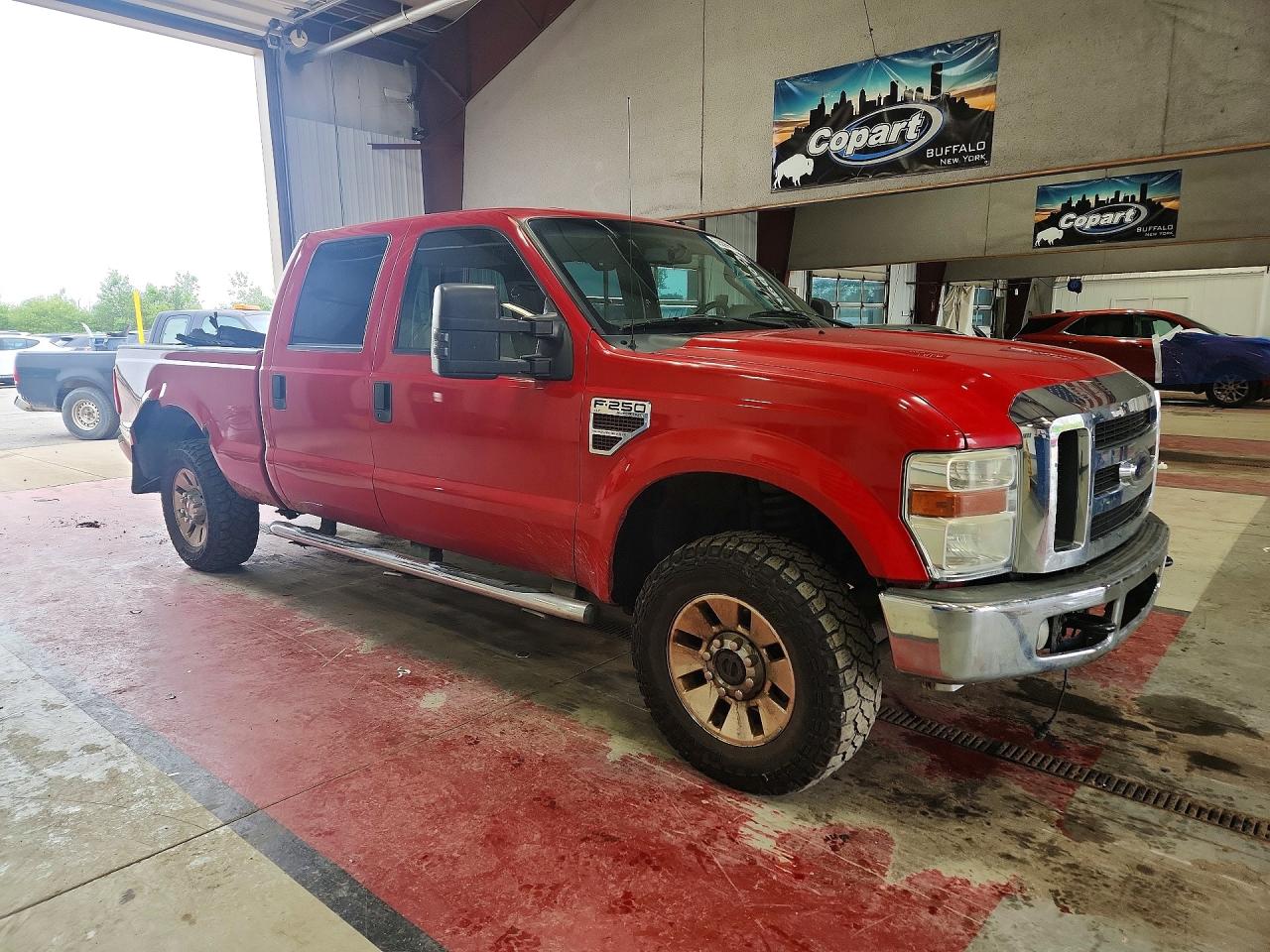 2008 Ford F250 Super Duty Red vin: 1FTSW21R68ED56225