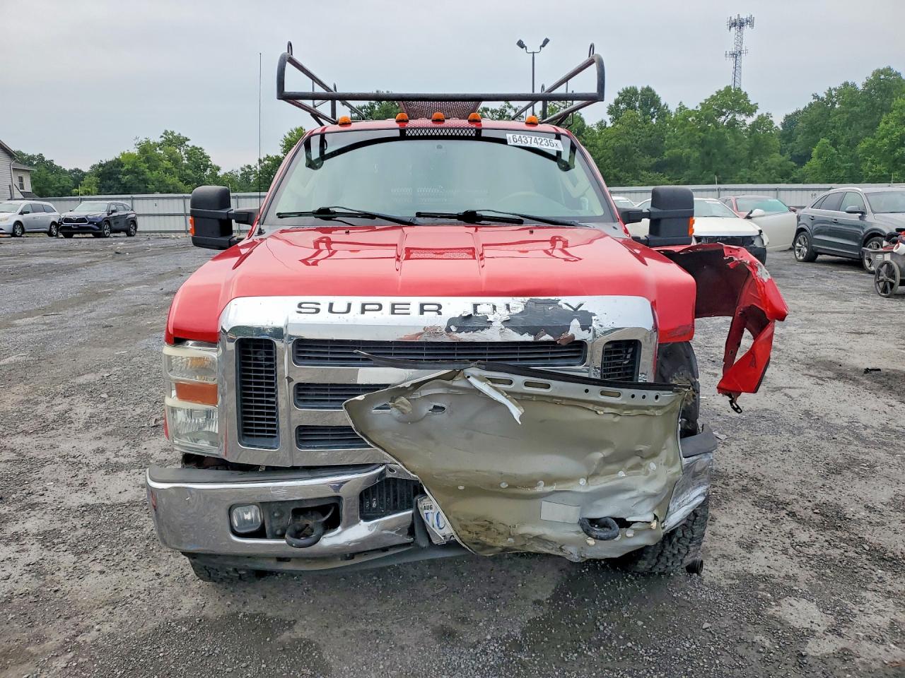 2008 Ford F250 Super Duty Red vin: 1FTSW21R78EB64179