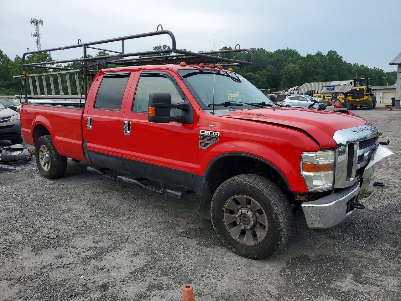 2008 Ford F250 Super Duty Red vin: 1FTSW21R78EB64179