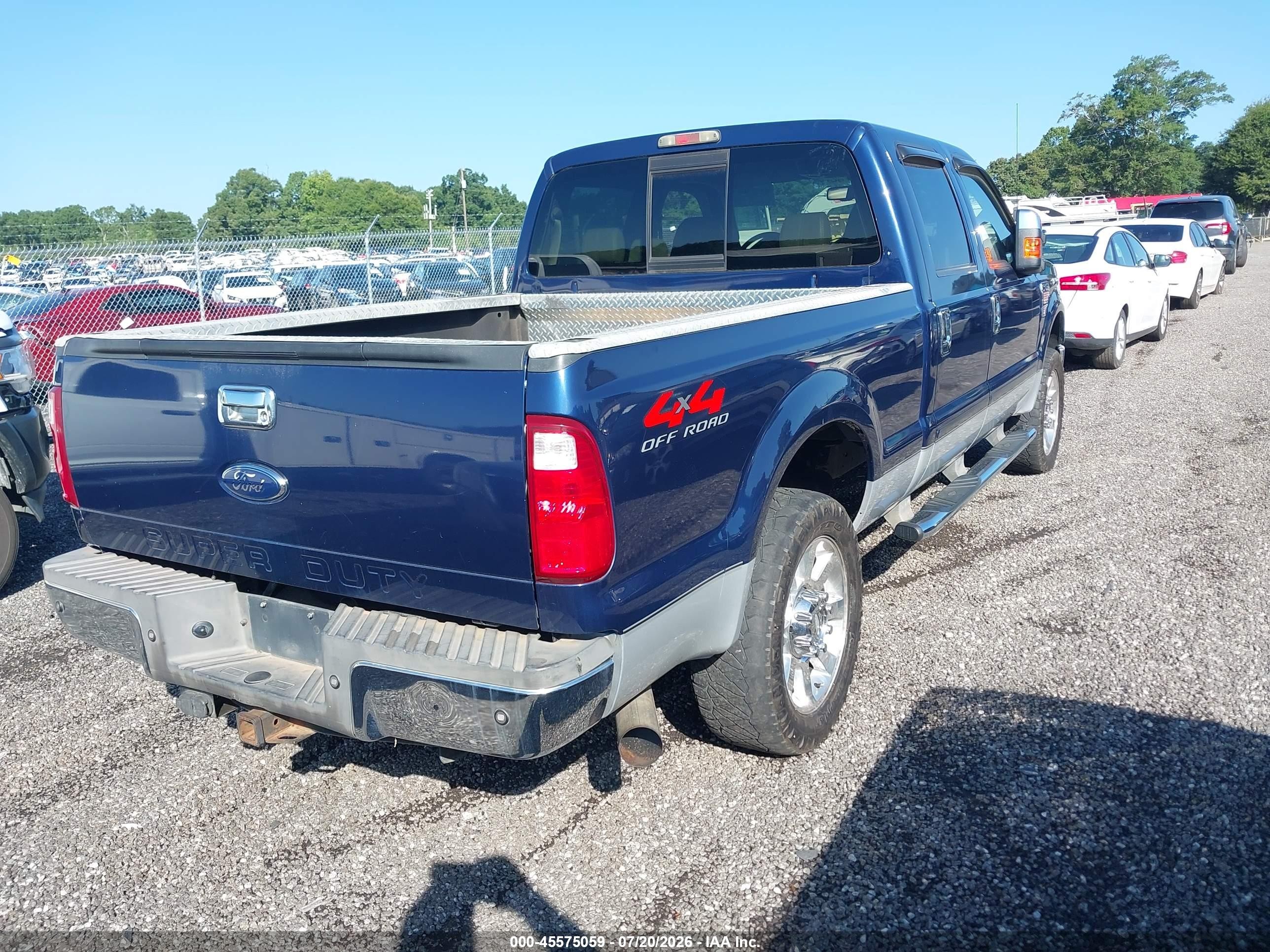 2008 Ford Super Duty F-250 Srw Fx4/harley-davidson/king Ranch/lariat/xl/xlt Dark Blue vin: 1FTSW21R78ED89427
