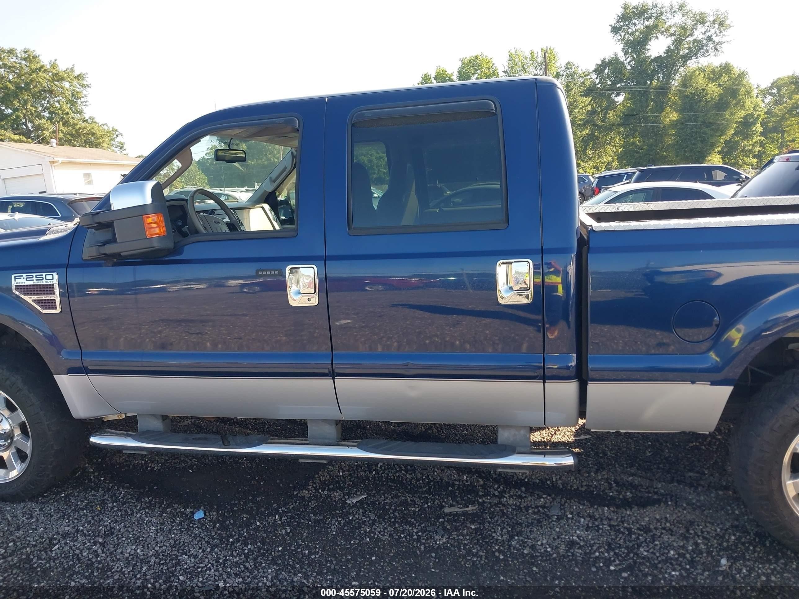 2008 Ford Super Duty F-250 Srw Fx4/harley-davidson/king Ranch/lariat/xl/xlt Dark Blue vin: 1FTSW21R78ED89427