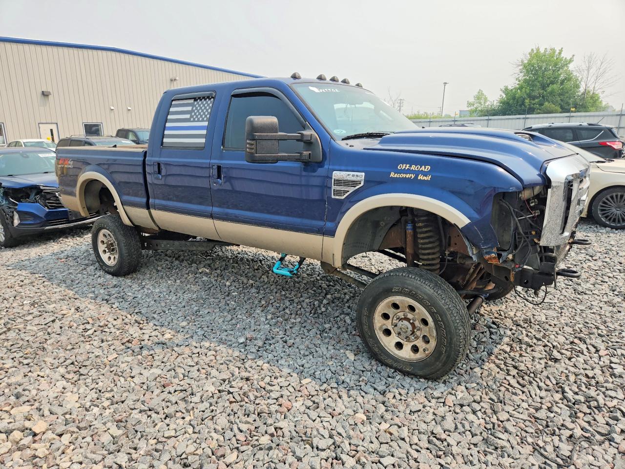 2008 Ford F250 Super Duty Blue vin: 1FTSW21R88EC47068