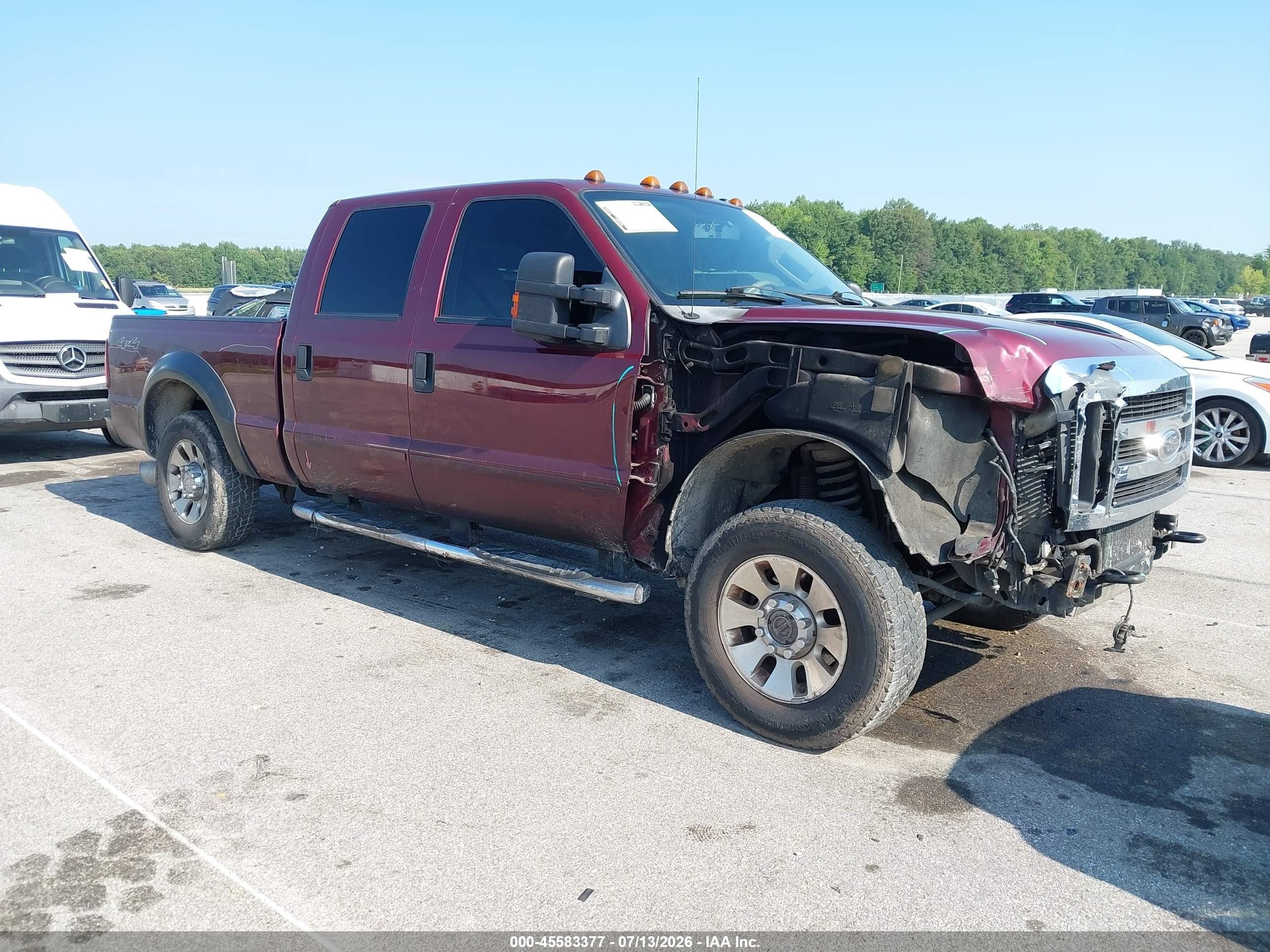 2008 Ford Super Duty F-250 Srw Lariat Темно-бордовый vin: 1FTSW21R88ED66772