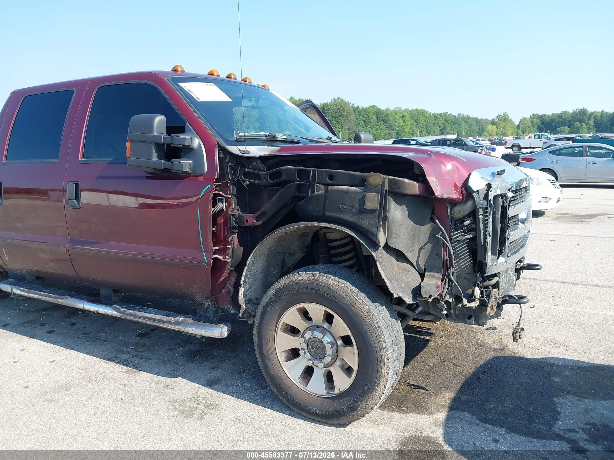 2008 Ford Super Duty F-250 Srw Lariat Maroon vin: 1FTSW21R88ED66772