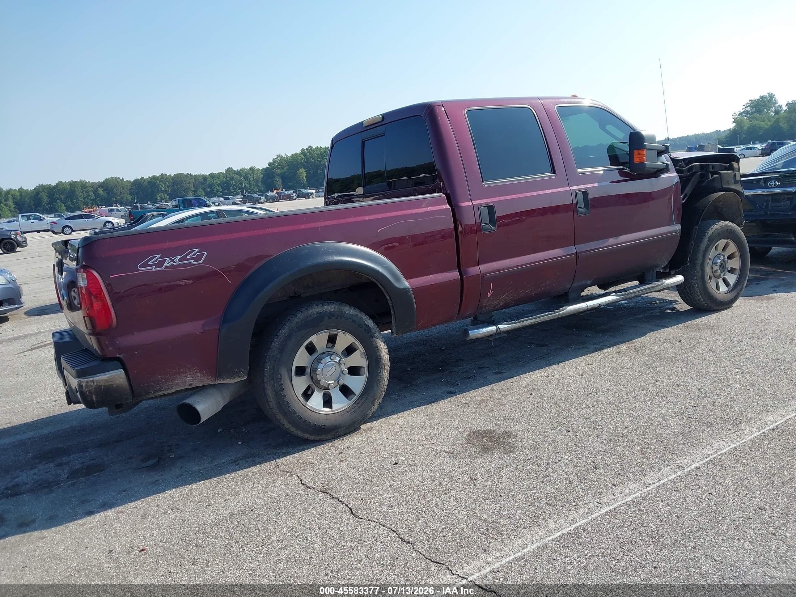 2008 Ford Super Duty F-250 Srw Lariat Maroon vin: 1FTSW21R88ED66772