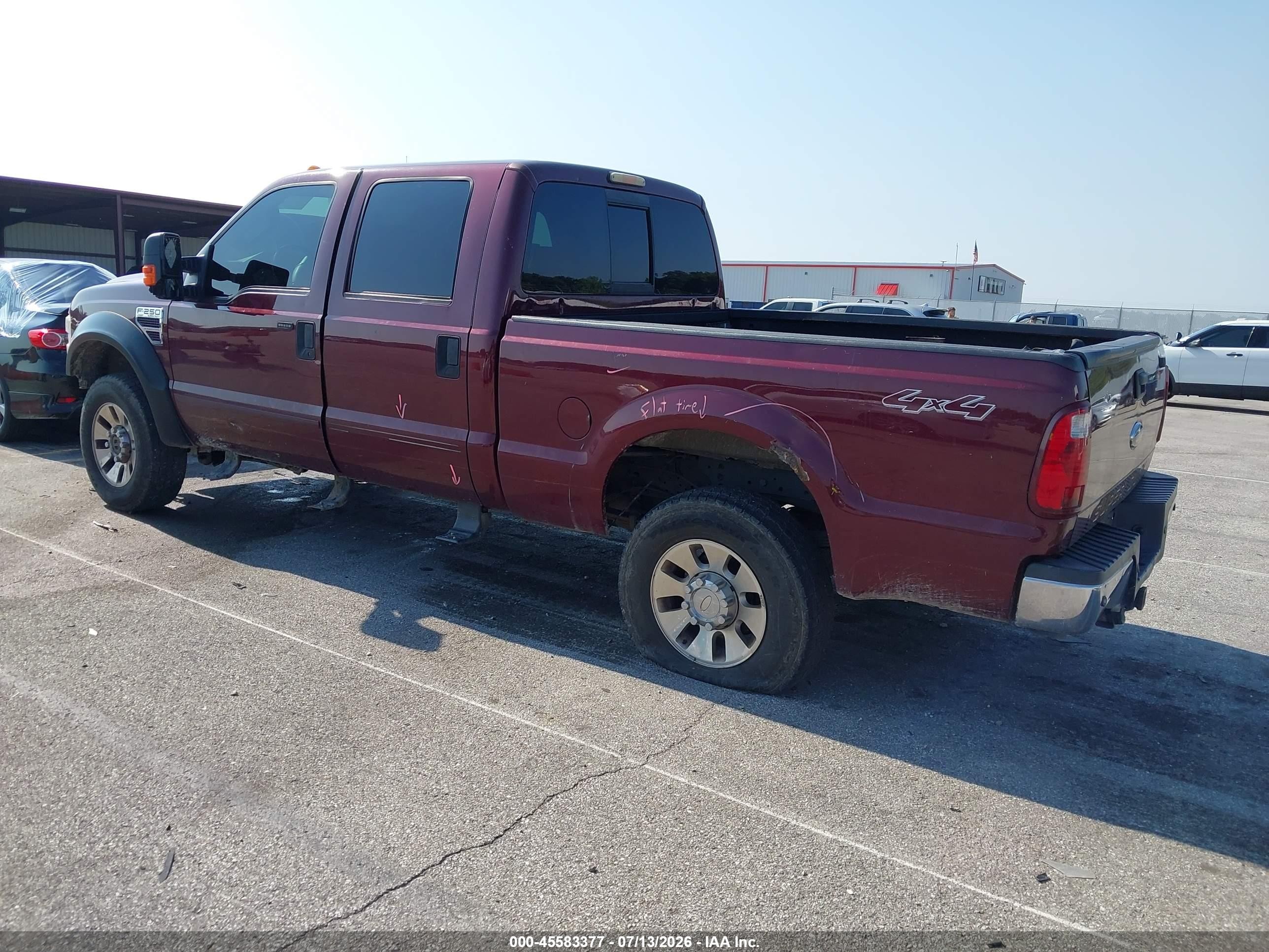 2008 Ford Super Duty F-250 Srw Lariat Maroon vin: 1FTSW21R88ED66772