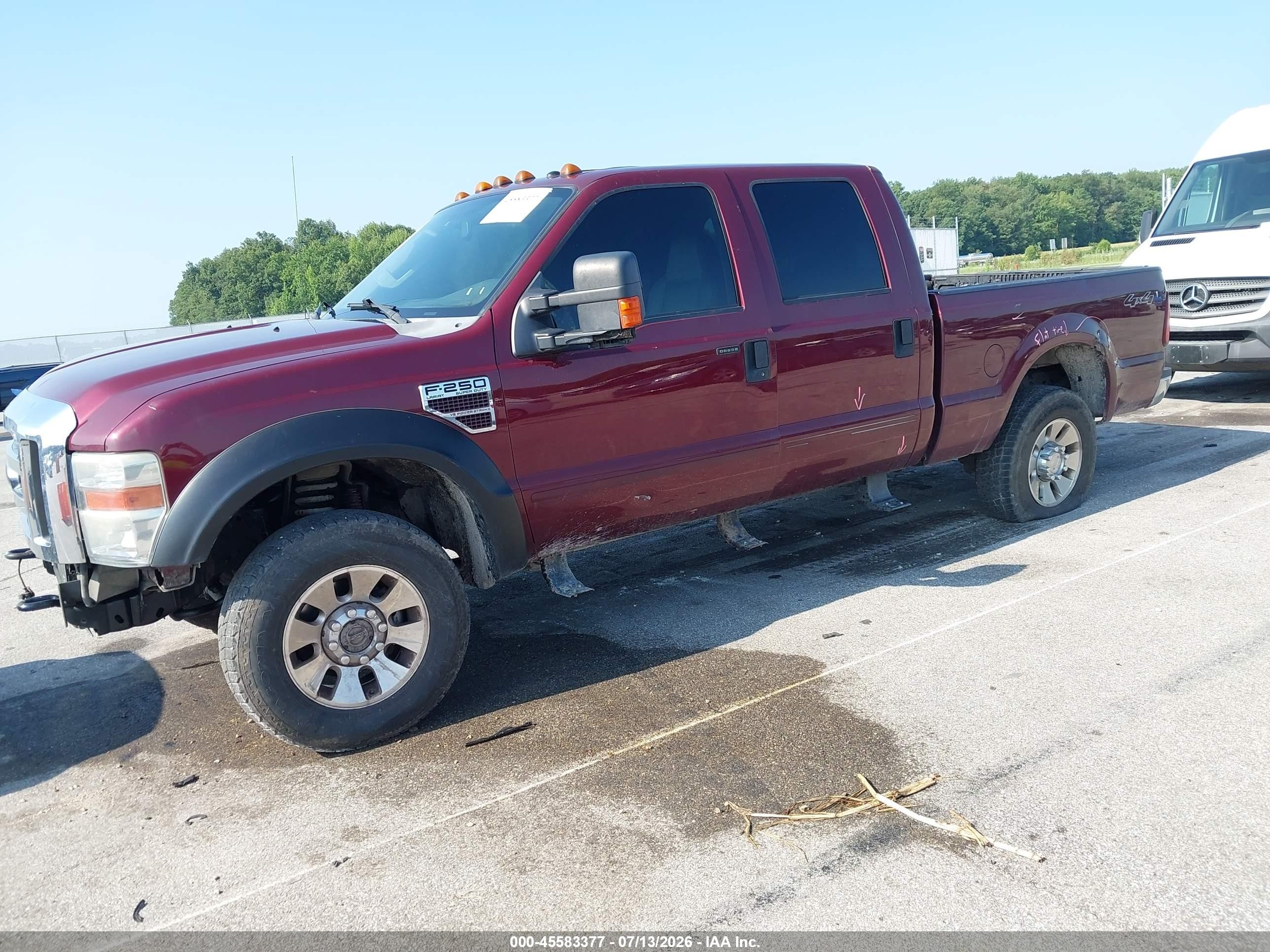 2008 Ford Super Duty F-250 Srw Lariat Maroon vin: 1FTSW21R88ED66772