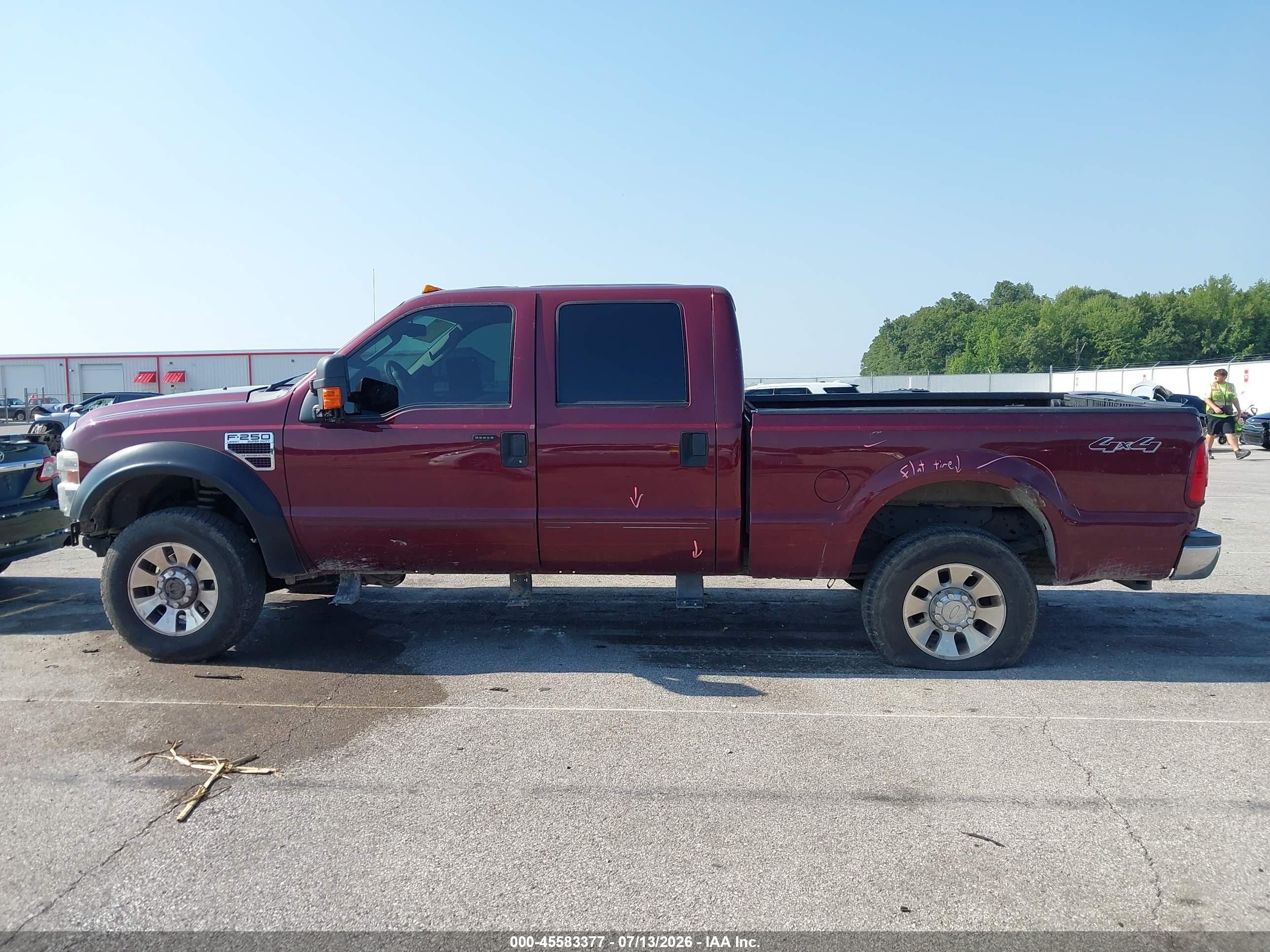 2008 Ford Super Duty F-250 Srw Lariat Maroon vin: 1FTSW21R88ED66772