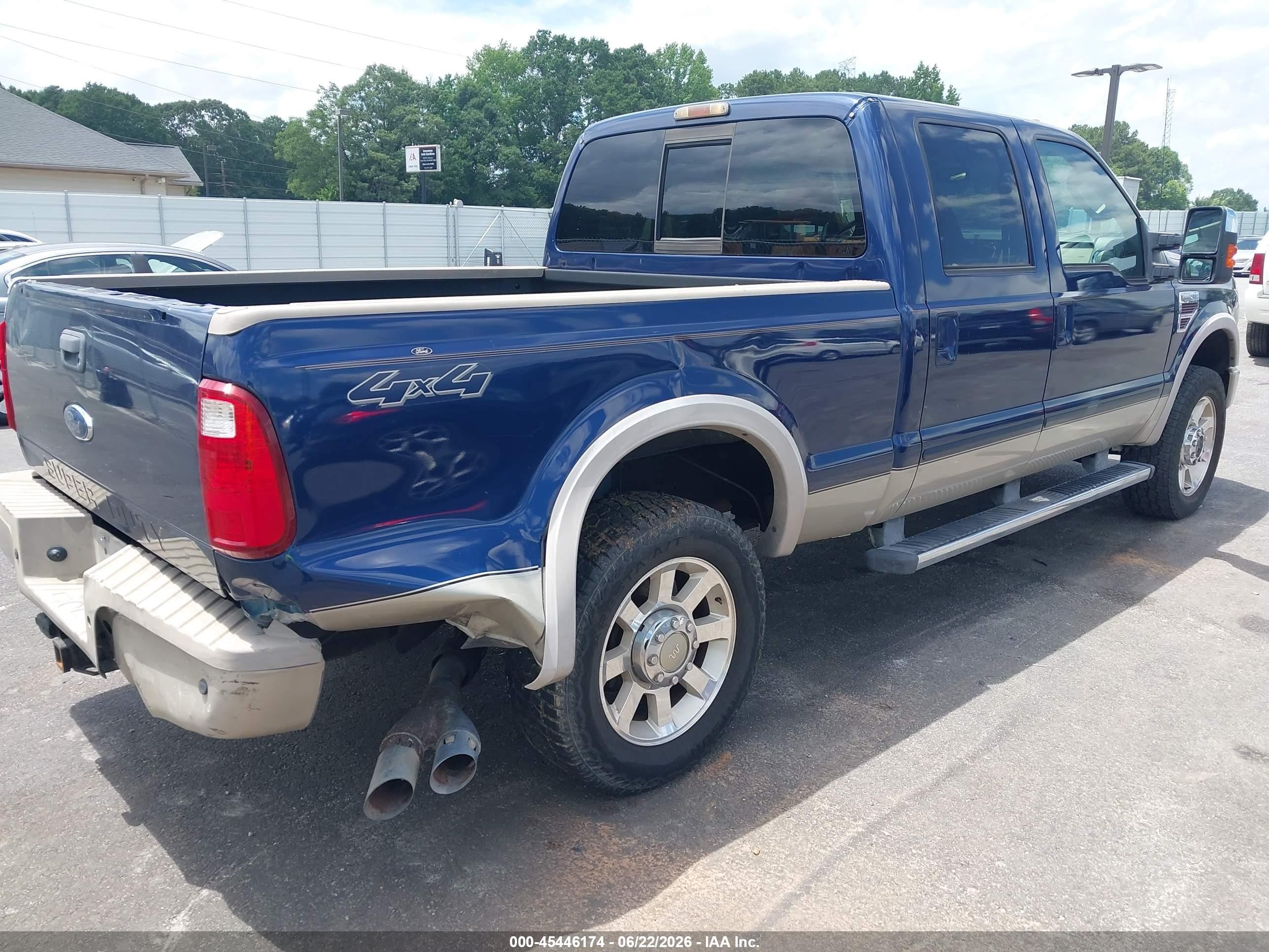 2009 Ford F-250 Fx4/harley-davidson/king Ranch/lariat/xl/xlt Blue vin: 1FTSW21R89EA38852