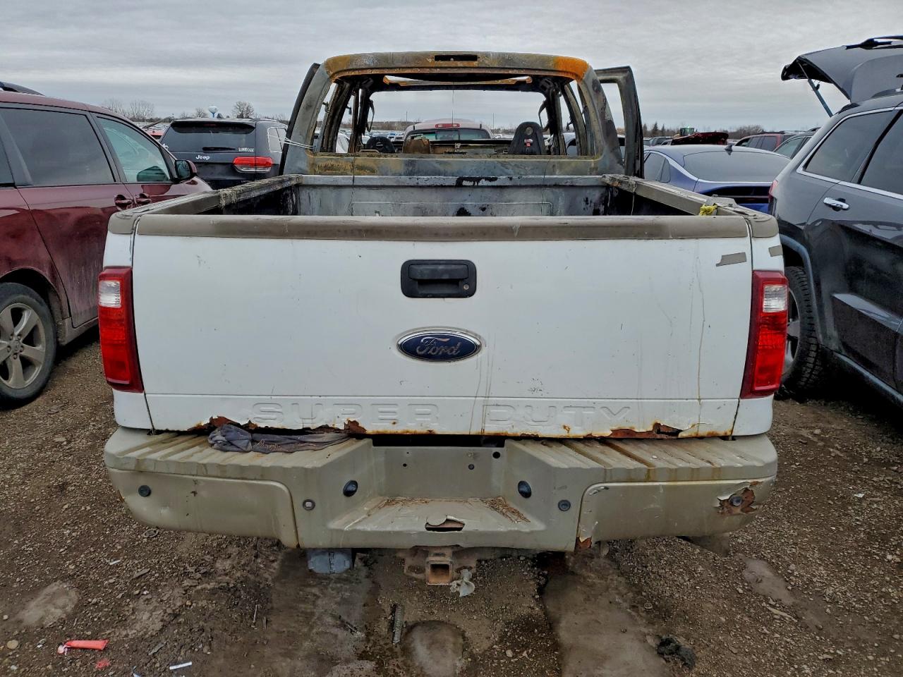 2008 Ford F250 Super Duty White vin: 1FTSW21R98EA29513