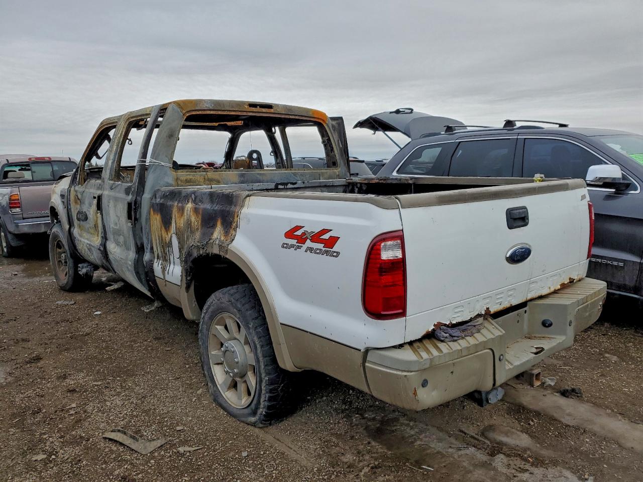 2008 Ford F250 Super Duty White vin: 1FTSW21R98EA29513
