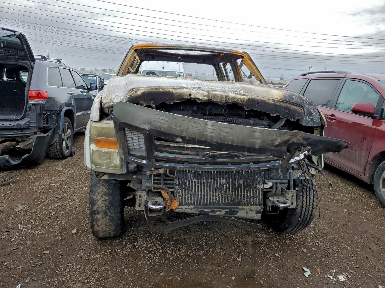 2008 Ford F250 Super Duty White vin: 1FTSW21R98EA29513