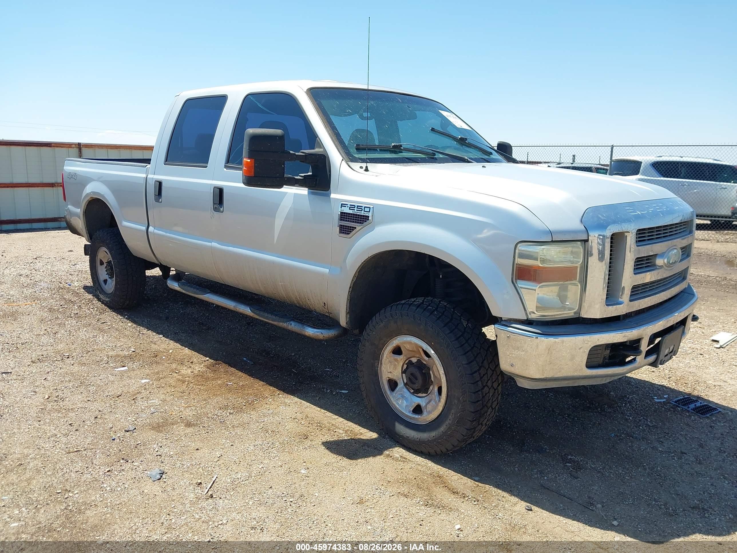 2008 Ford Super Duty F-250 Srw Xlt Silver vin: 1FTSW21R98EB94672