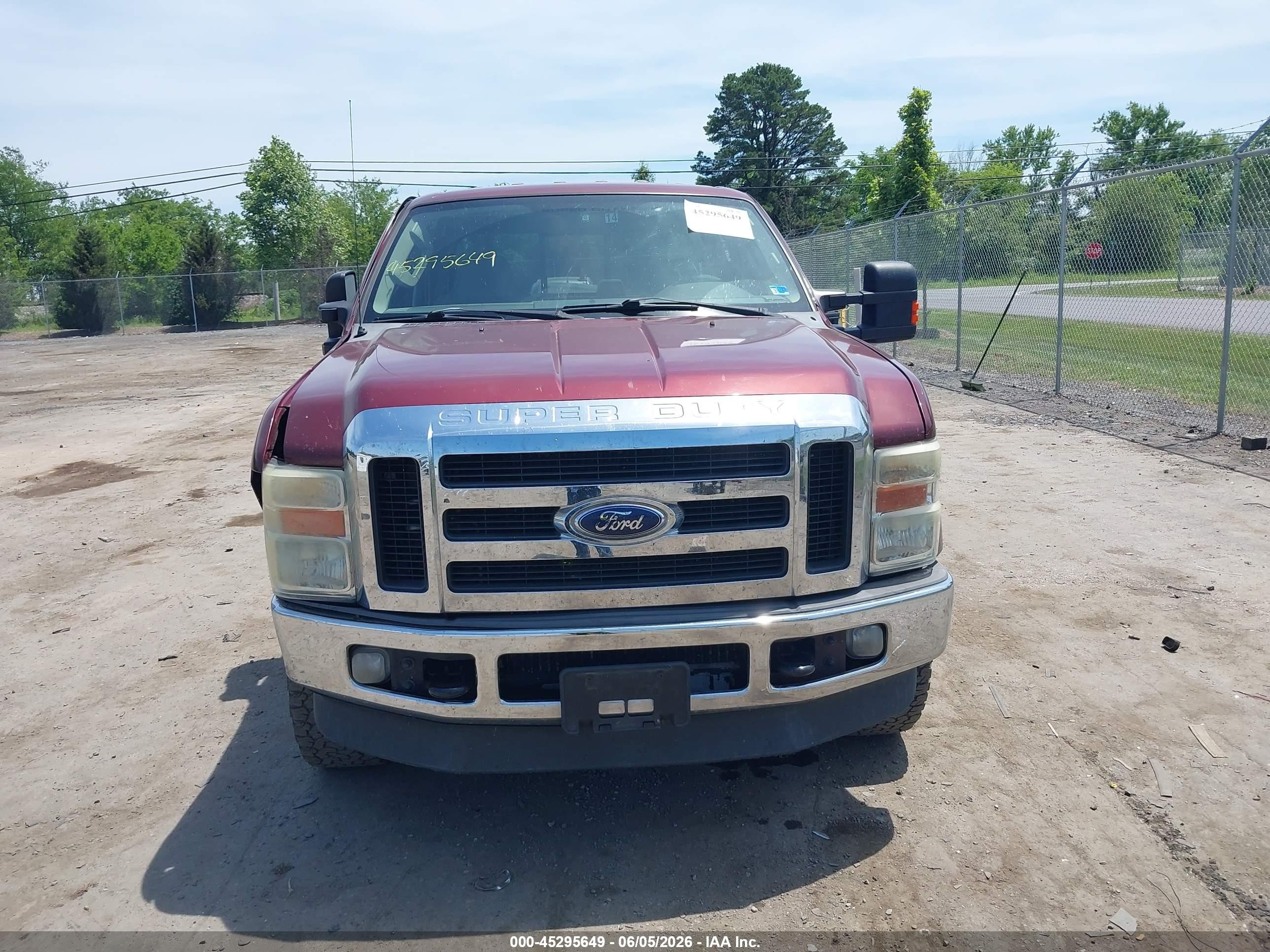 2008 Ford F-250 Fx4/harley-davidson/king Ranch/lariat/xl/xlt Бордовый vin: 1FTSW21R98EC33924